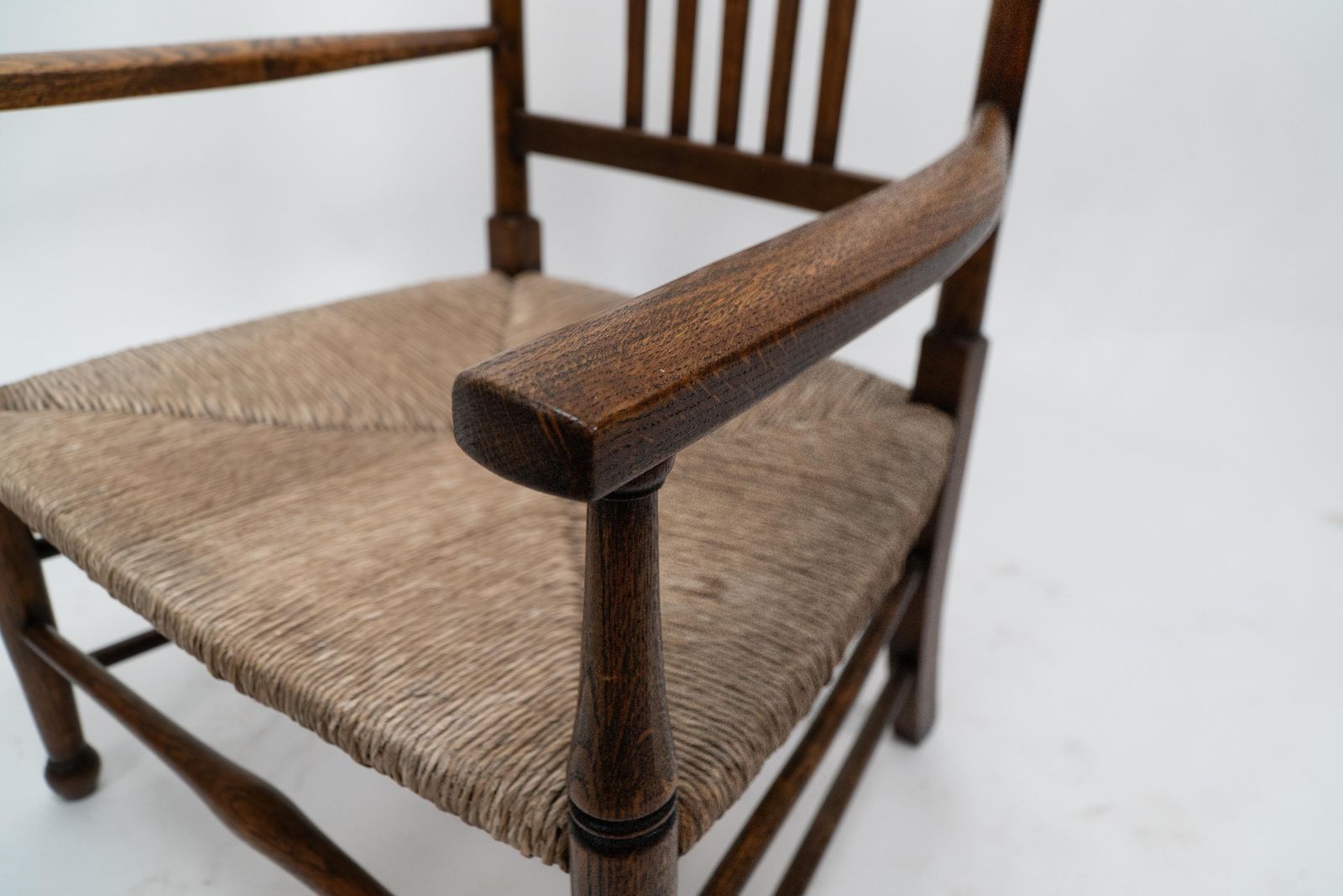photo for sale Liberty And Co. An Arts And Crafts Rush Seat Armchair
