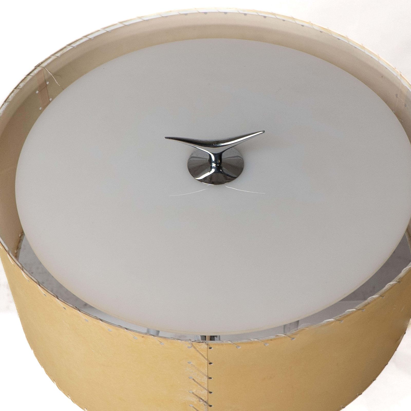 Gerald Thurston In The Style Of. A Mid Century Tripod Polished Steel Table Lamp photo vintage