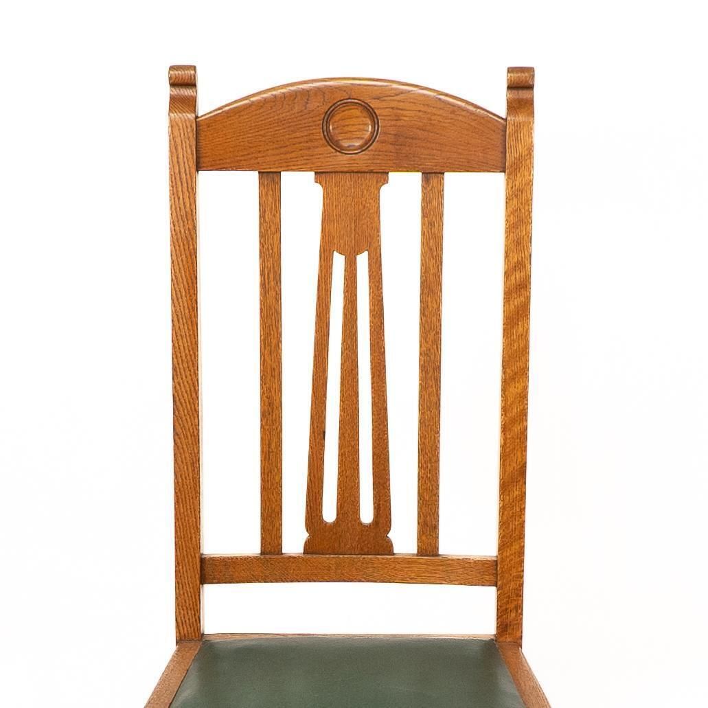 Shapland And Petter. A Set Of Four Arts And Crafts Oak Dining Chairs photo vintage