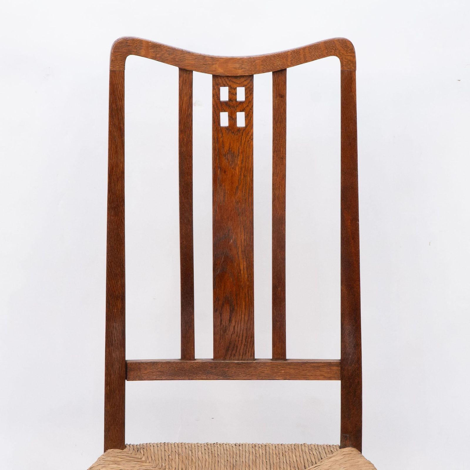 photo furniture Wylie And Lochhead (Attributed). A Pair Of Rush Seated Side Or Bedroom Chairs