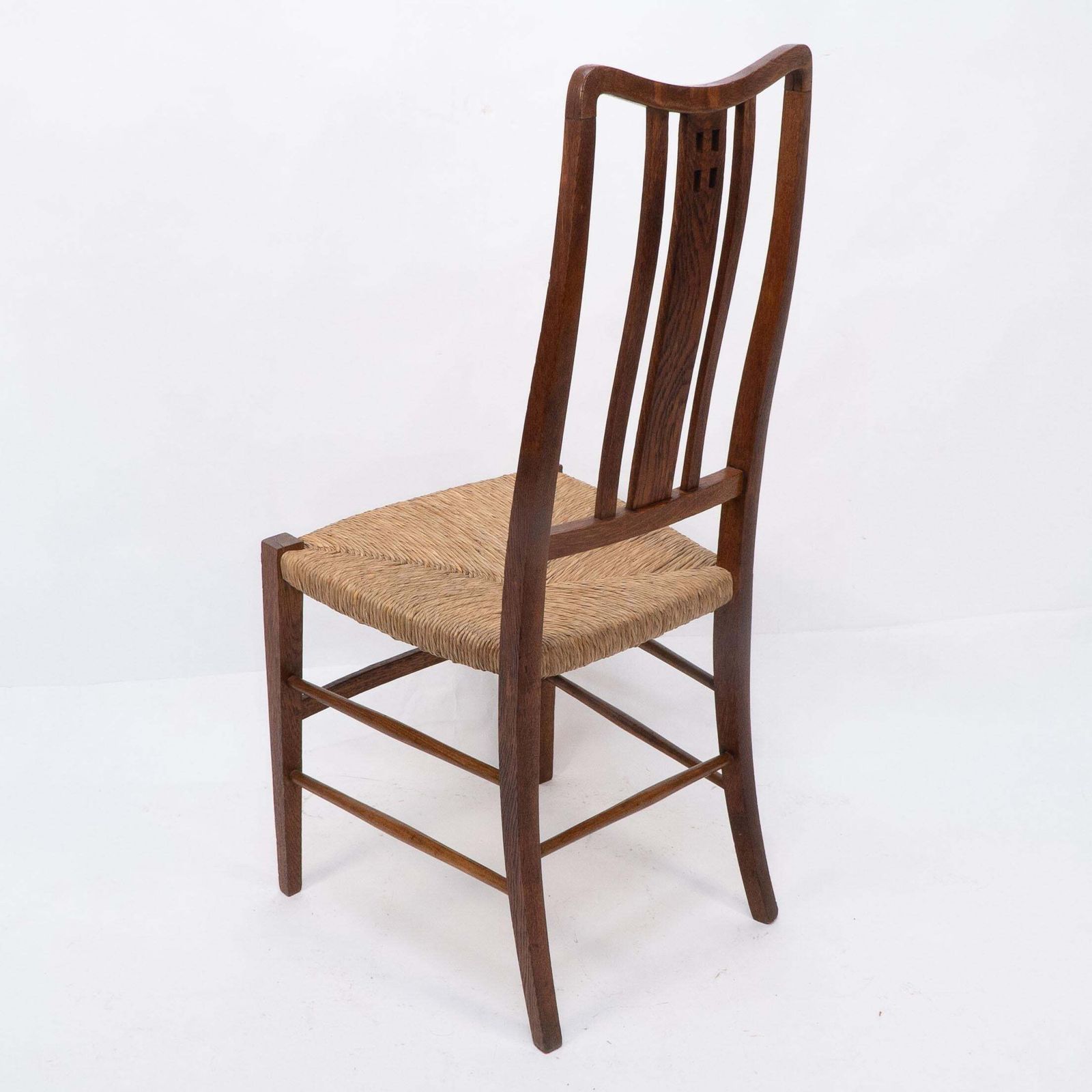 photo buy Wylie And Lochhead (Attributed). A Pair Of Rush Seated Side Or Bedroom Chairs