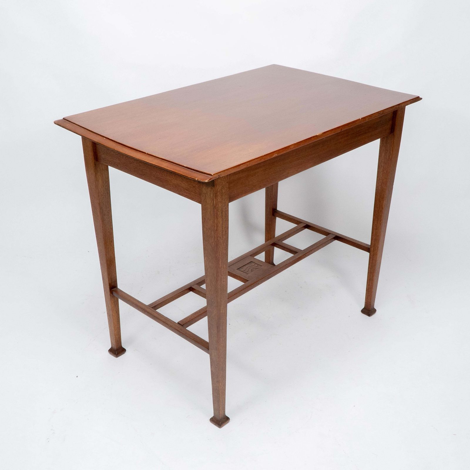 An Arts & Crafts Glasgow School Walnut Side Table W. Moulded Subtly Curving Edge photo 1836.0
