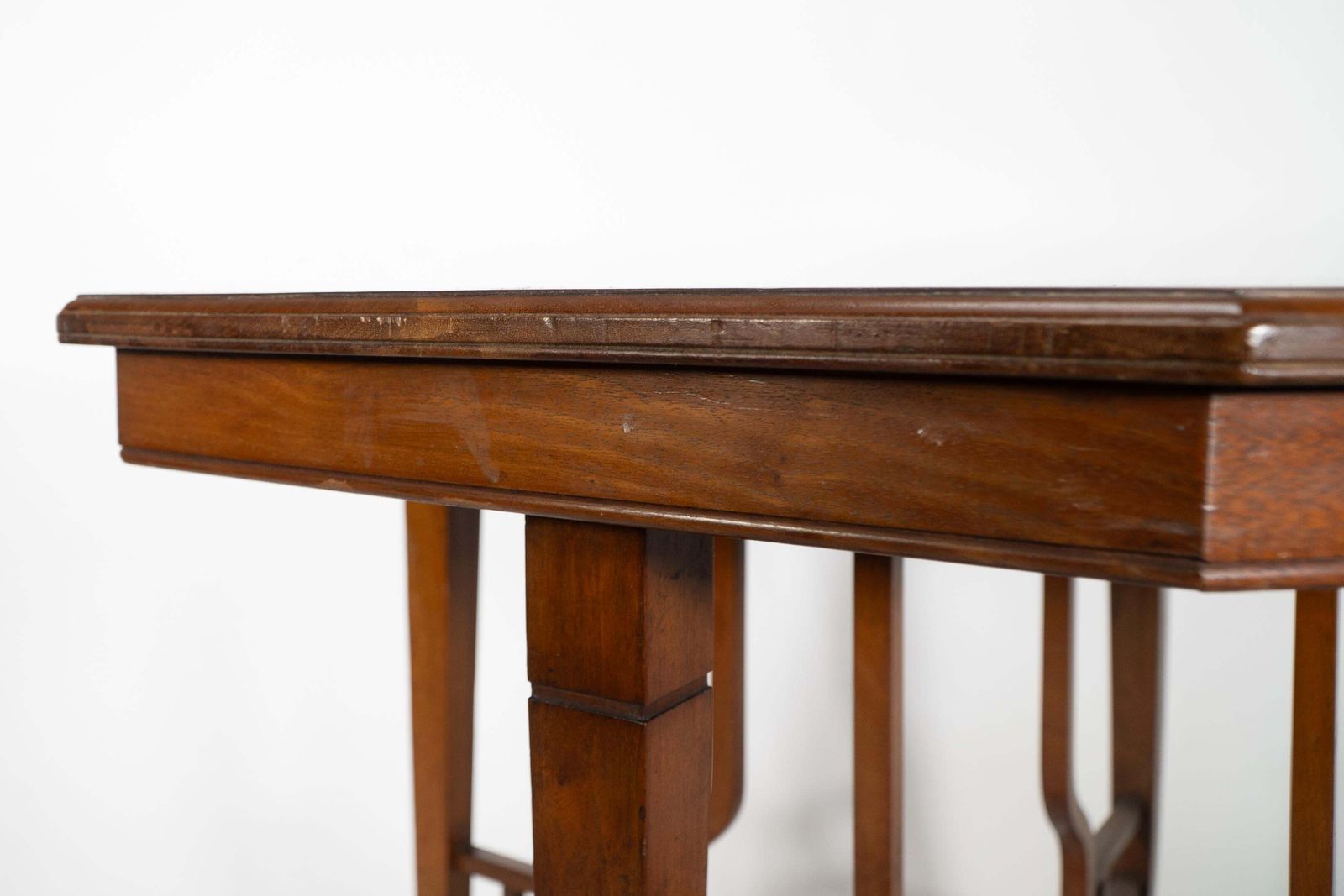 photo vintage Lambs Of Manchester. Anglo Japanese Mahogany Octagonal Centre Table Godwin Style