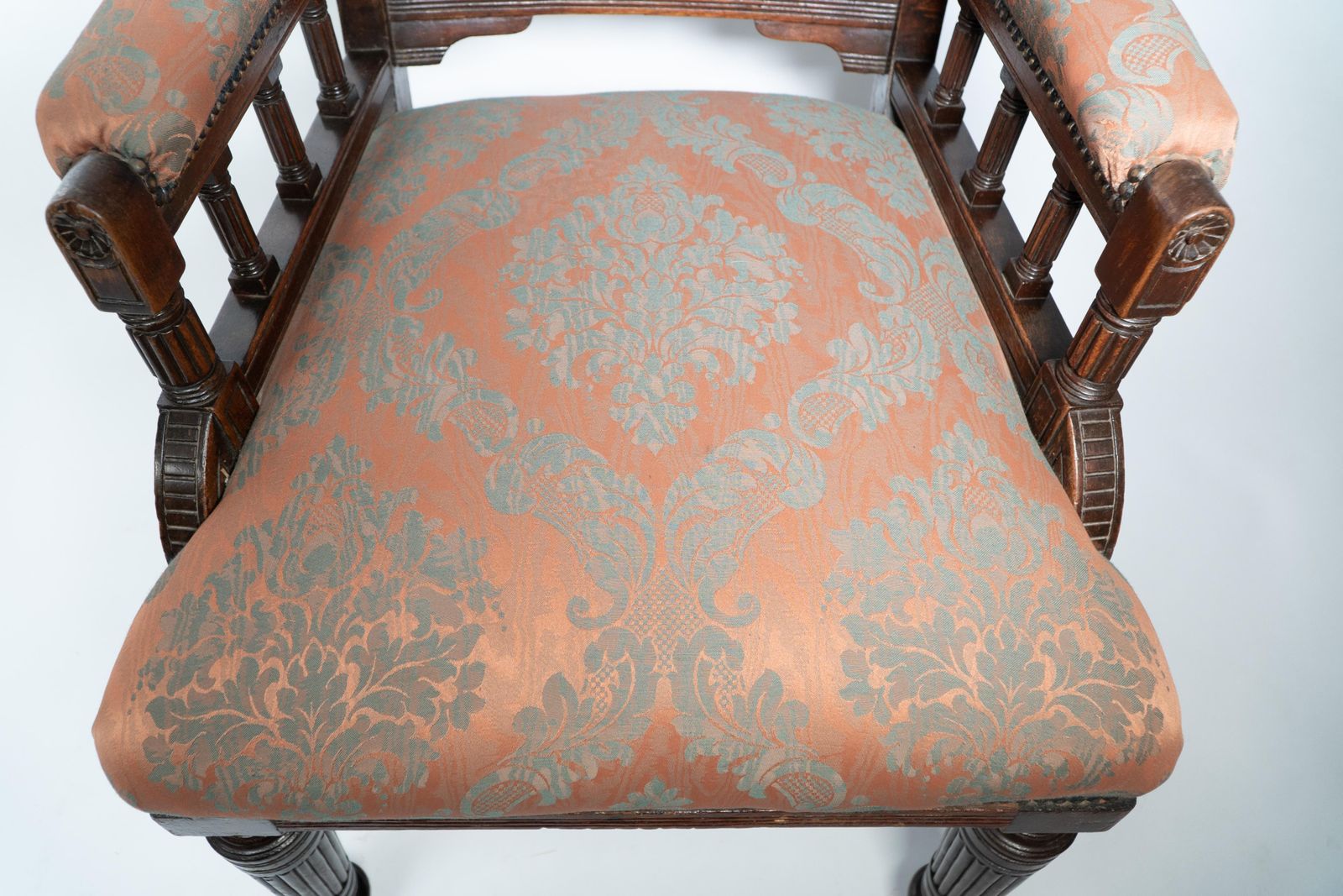 2244.0 George Faulkner Armitage (Attributed). An Aesthetic Movement Mahogany Armchair photo