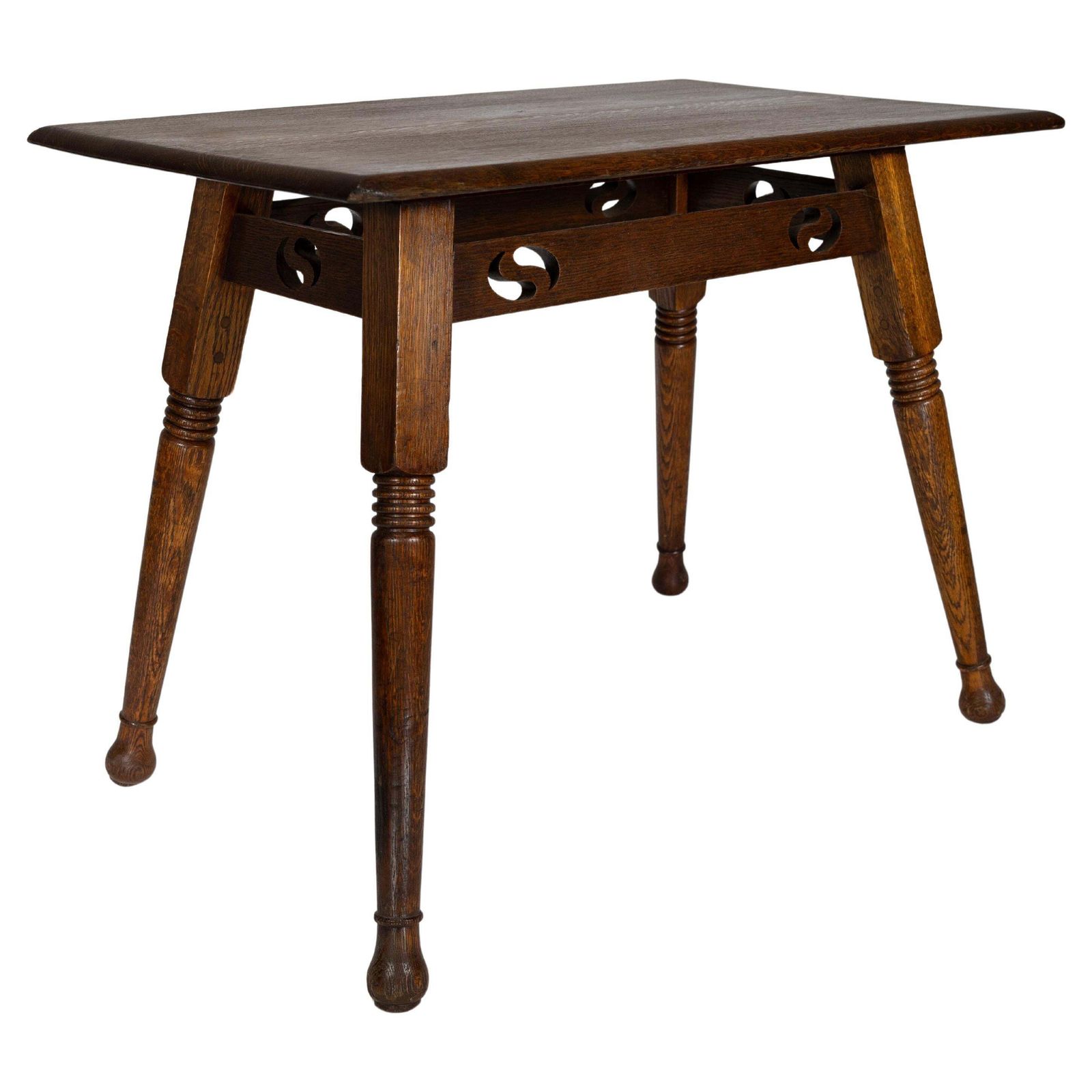 William Birch. A Large Arts And Crafts Oak Side Table