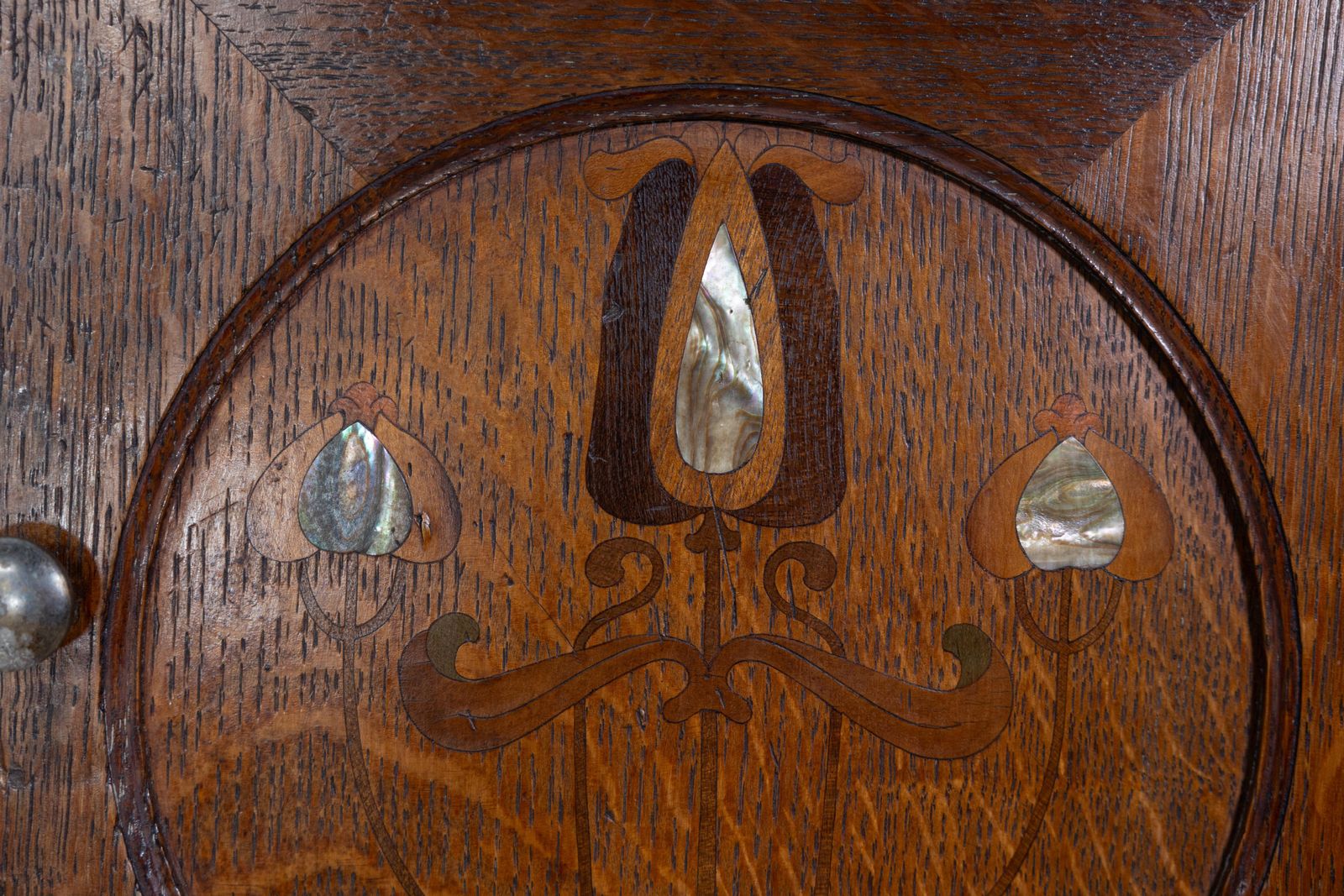 Furniture Shapland And Petter. An Arts And Crafts Oak Bedside Cabinet photo