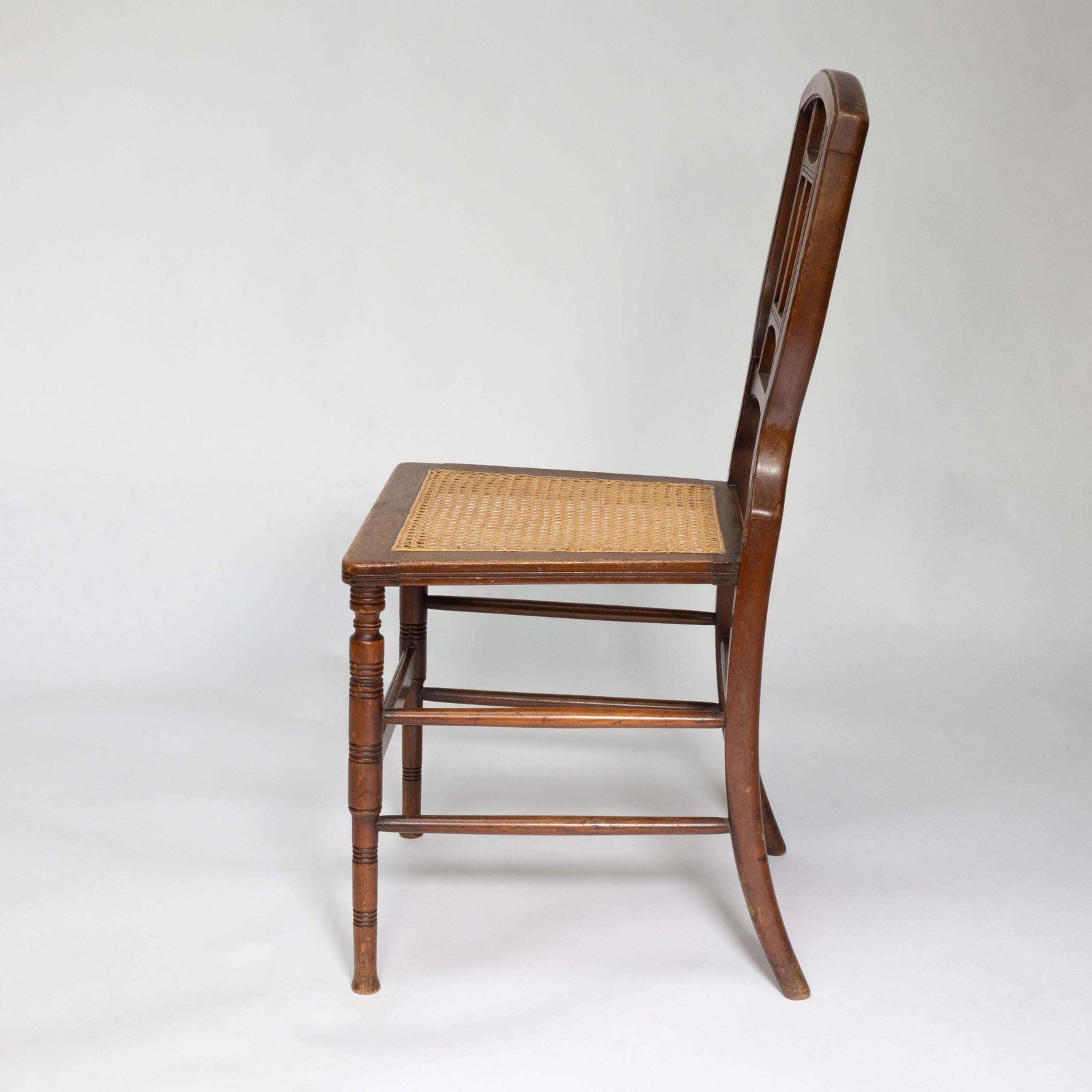 H W Batley Attr. Jas Shoolbred Pair Of Aesthetic Movement Cane Seat Beech Chairs photo buy