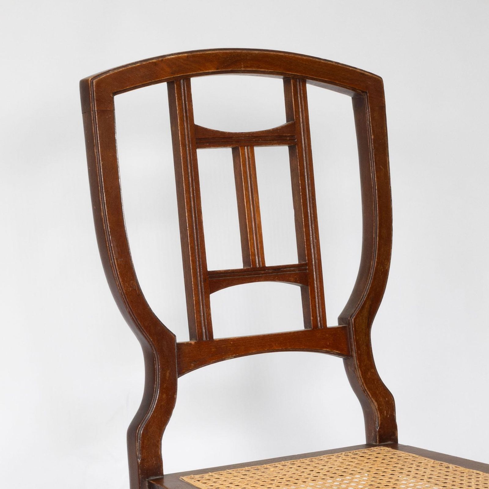 photo furniture H W Batley Attr. Jas Shoolbred Pair Of Aesthetic Movement Cane Seat Beech Chairs