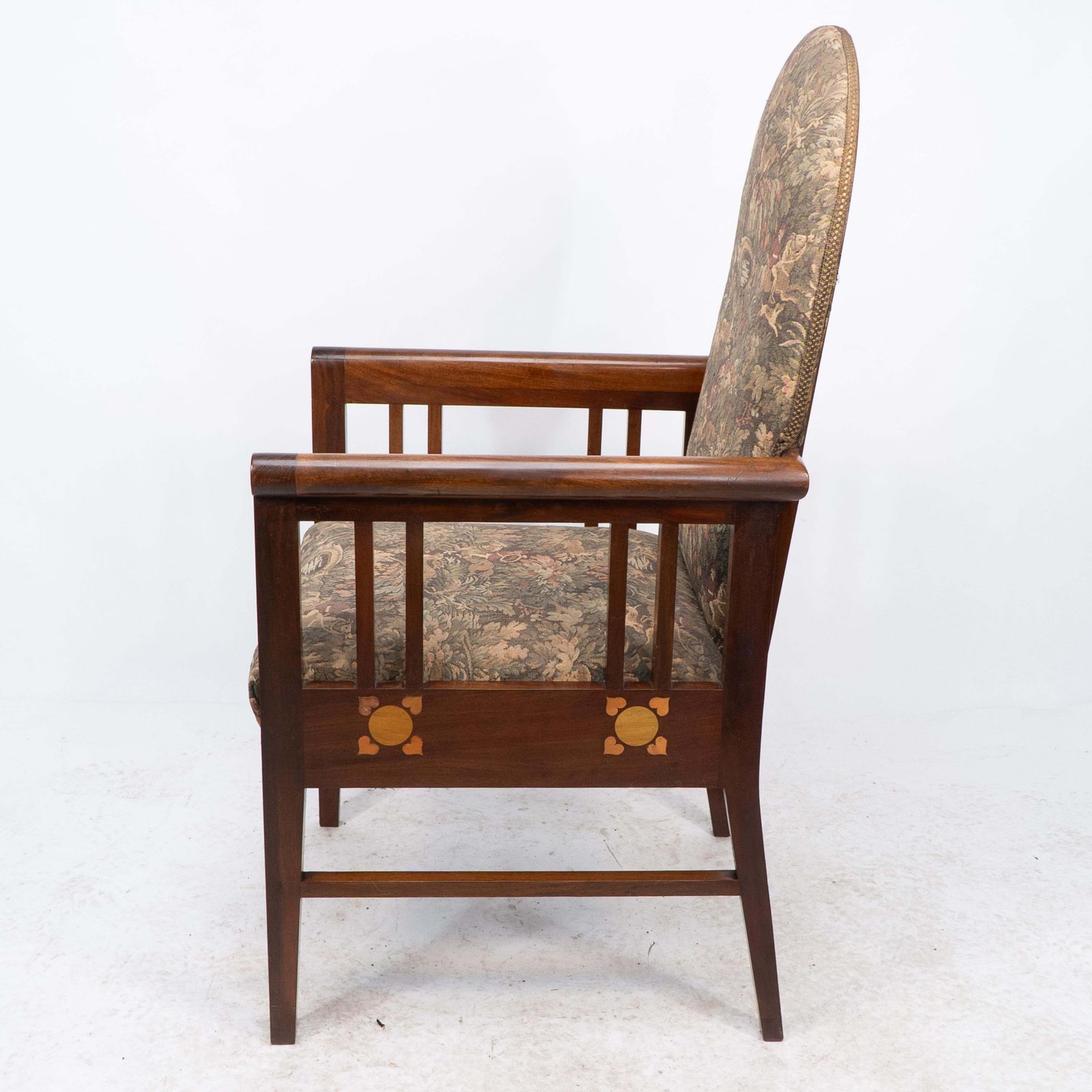 G M Ellwood For J S Henry. A Progressive New Art Armchair With Fruitwood Inlays photo Furniture