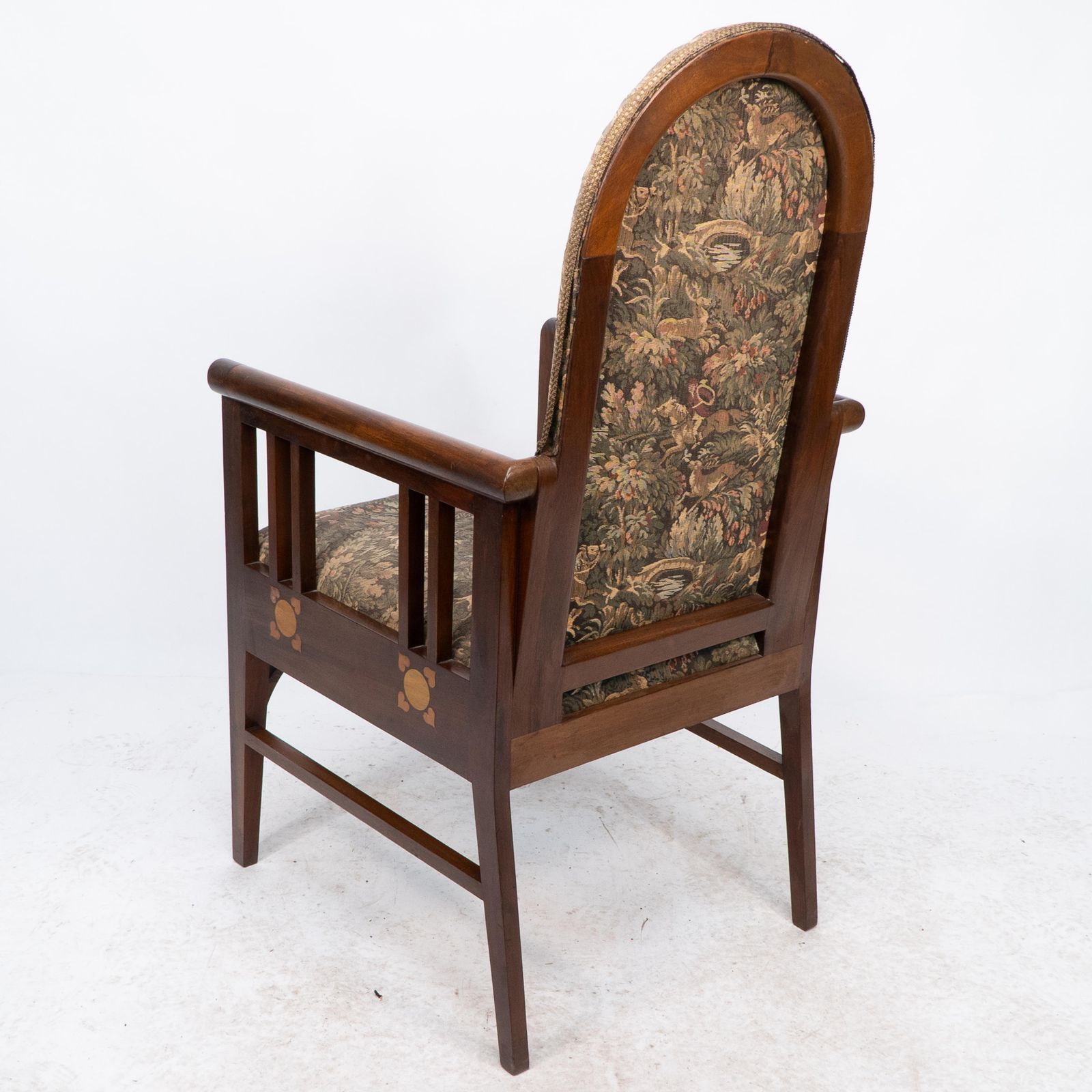 photo vintage G M Ellwood For J S Henry. A Progressive New Art Armchair With Fruitwood Inlays