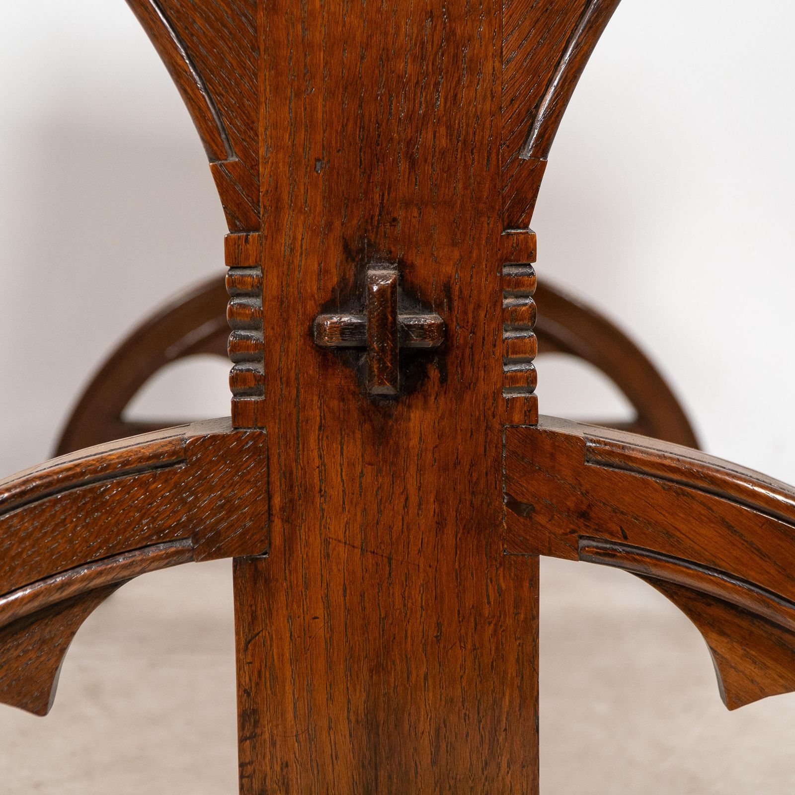 Furniture Bruce Talbert Attributed For Cox & Sons. A Good Period Gothic Revival Oak Desk photo