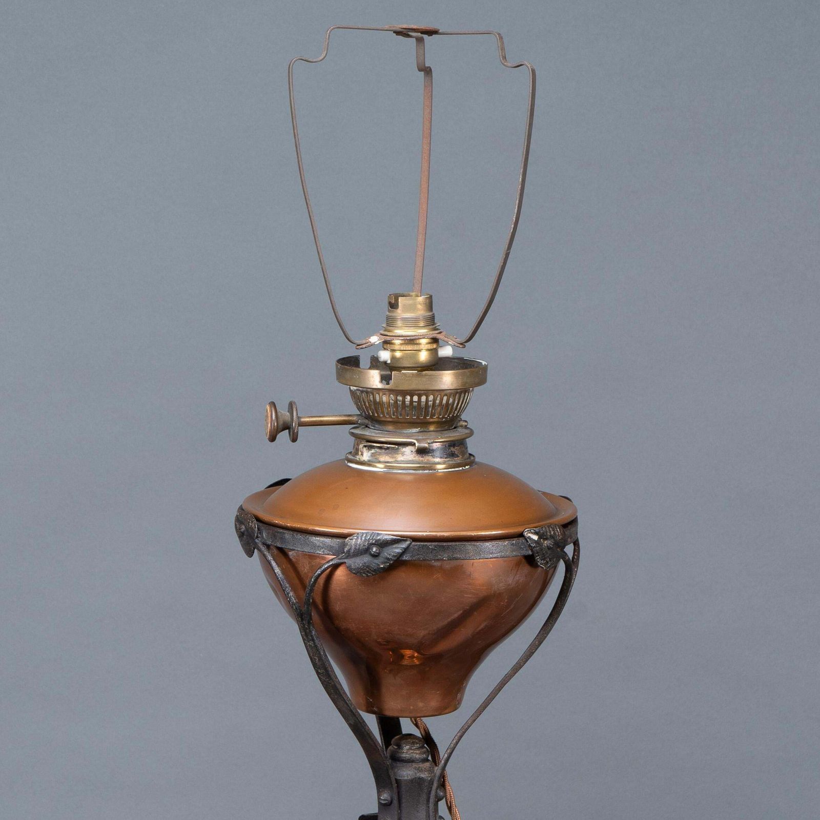 Was Benson. An Extremely Rare Arts & Crafts Iron Telescopic Standard Floor Lamp photo vinterior