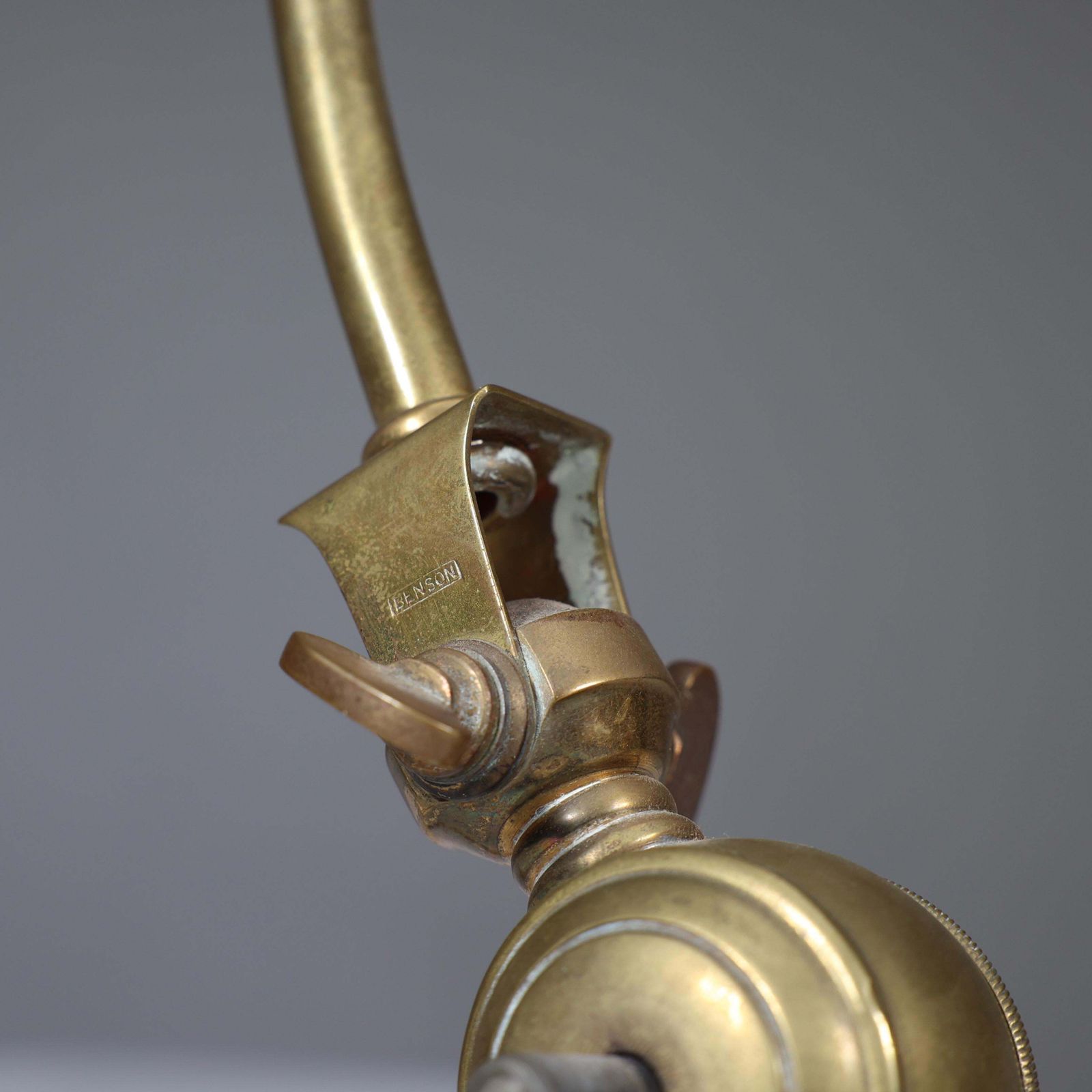 photo vinterior Was Benson. A Pair Of Arts & Crafts Brass Table Lamps With Heart Shaped Bases
