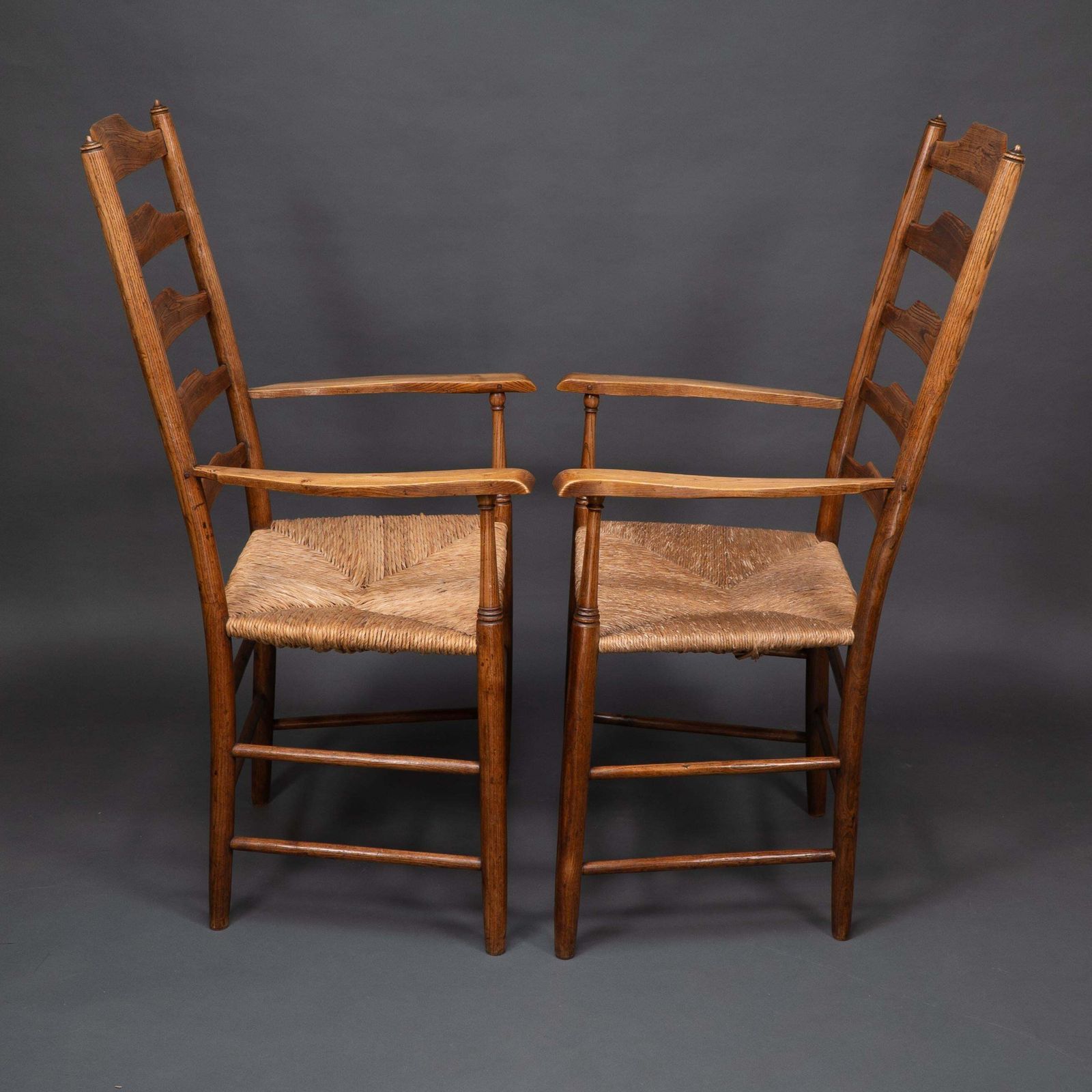 photo buy Philip Clissett A Fine Set Of Four Early Arts & Crafts Ash Ladder Back Armchairs