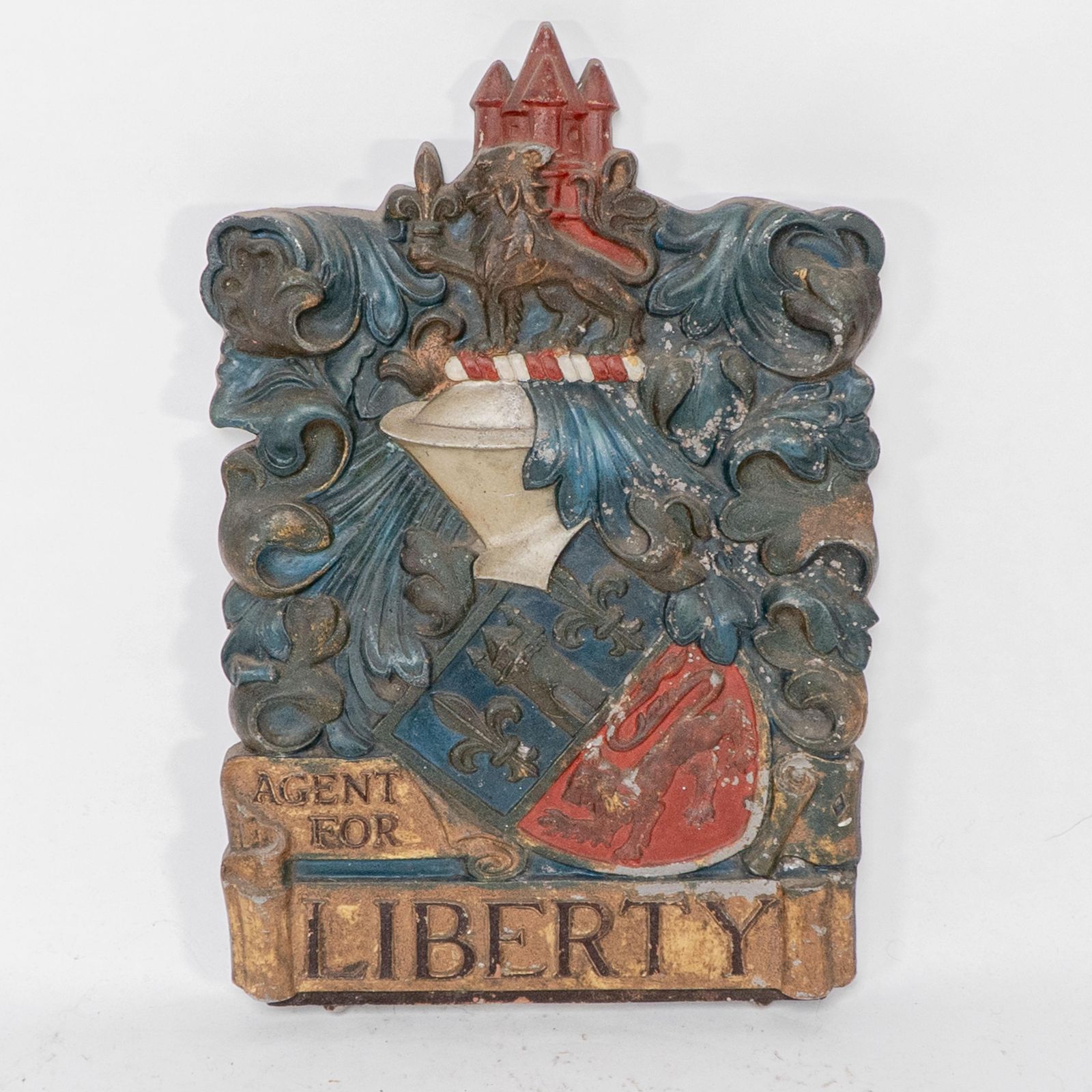 Liberty & Co Regent St London. An Original Agent For Liberty Aluminium Shop Sign photo for sale