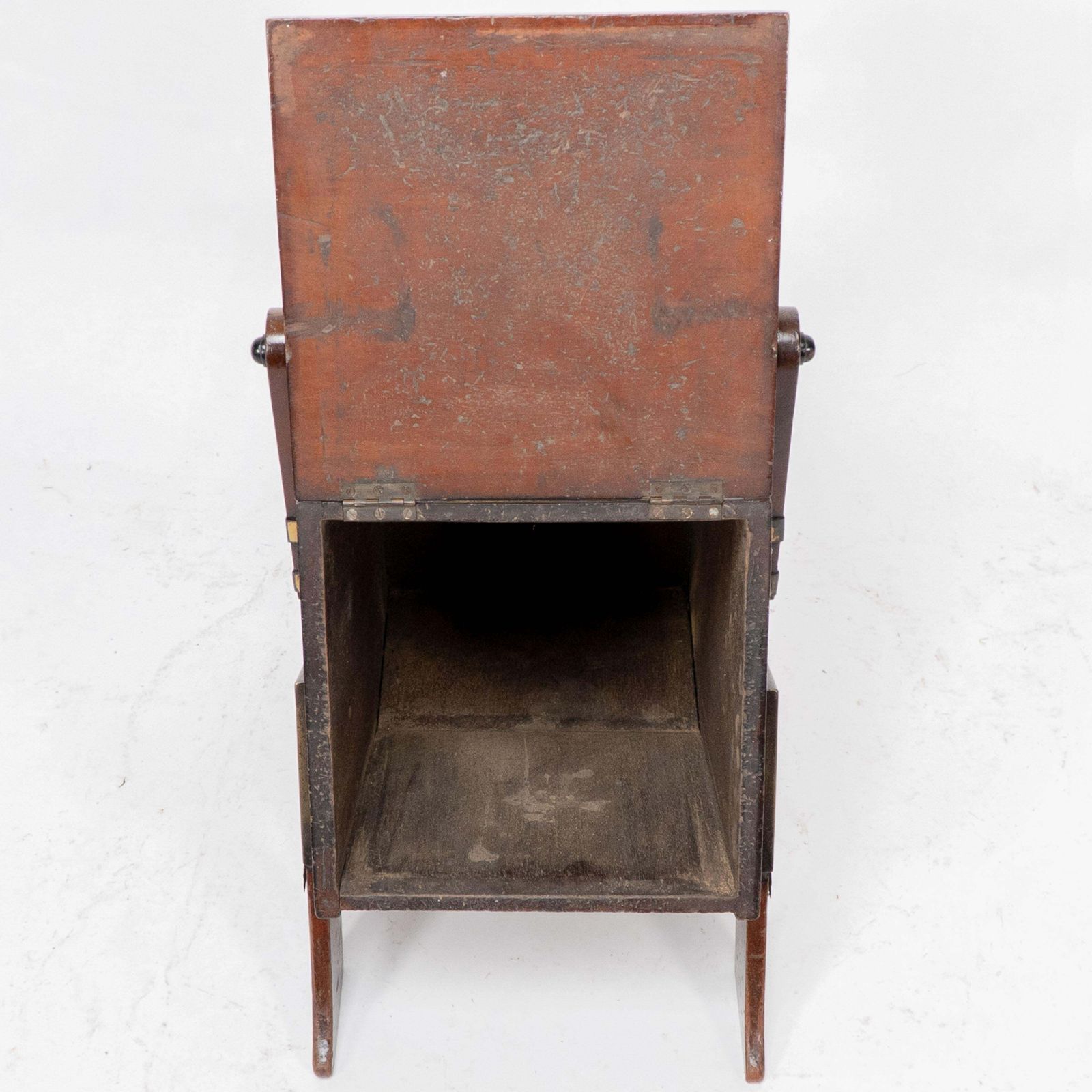 DR C Dresser. An Aesthetic Movement Walnut Coal Box With Stylized Brass Panels photo buy