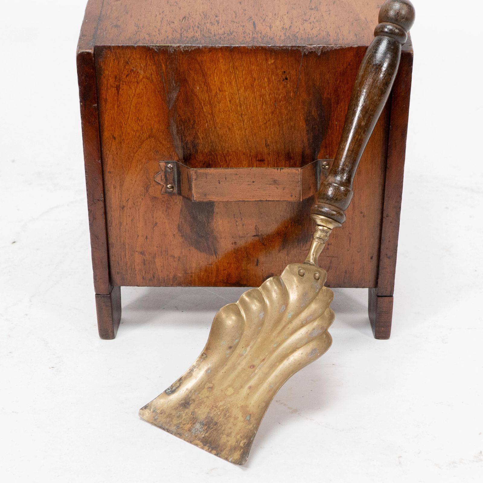photo buy DR C Dresser. An Aesthetic Movement Walnut Coal Box With Stylized Brass Panels