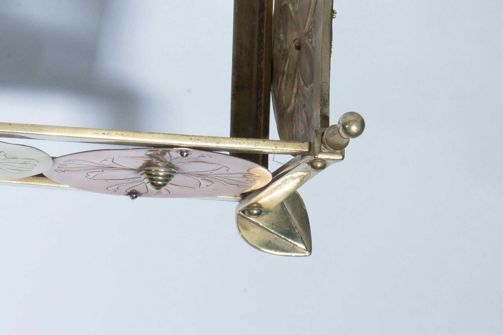 photo vintage W A S Benson & Heywood Sumner. A Rare Arts & Crafts Brass & Copper Fire Fender.