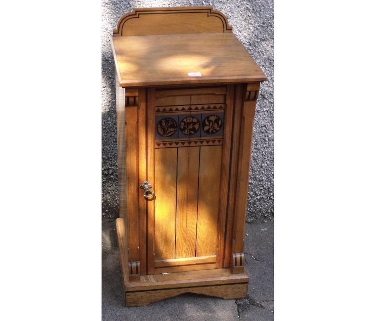 Ogdens Of Manchester, An Aesthetic Movement Wardrobe & Matching Bedside Cabinet. photo buy