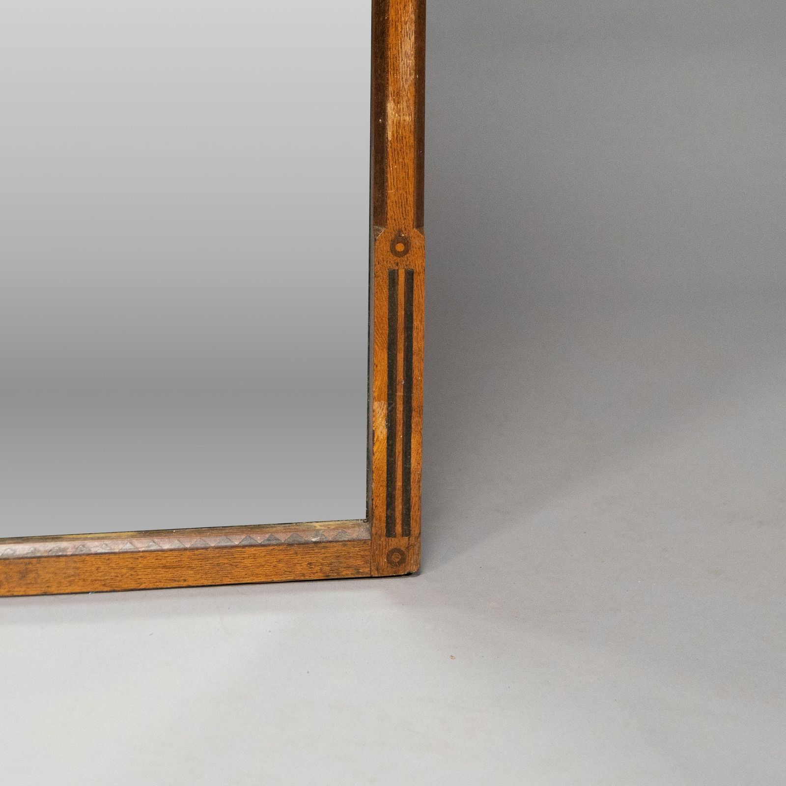 Charles Bevan Style Of. A Gothic Revival Oak Wall Mirror photo vinterior