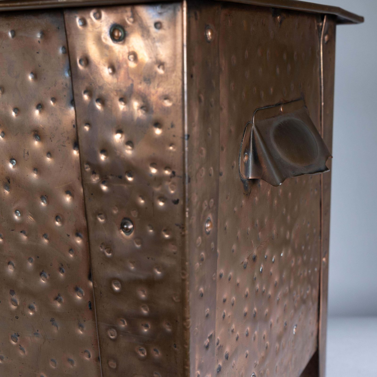 Home Fixtures An Arts And Crafts Glasgow School Copper Coal Box With Floral Decoration photo