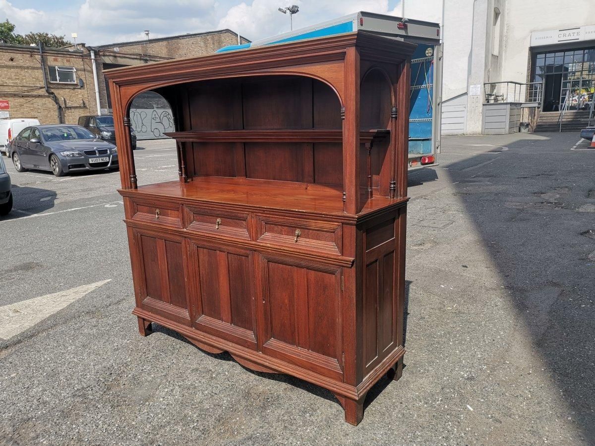 Philip Webb For Morris & Co. A Rare Arts & Crafts Walnut Sideboard Dresser. photo for sale