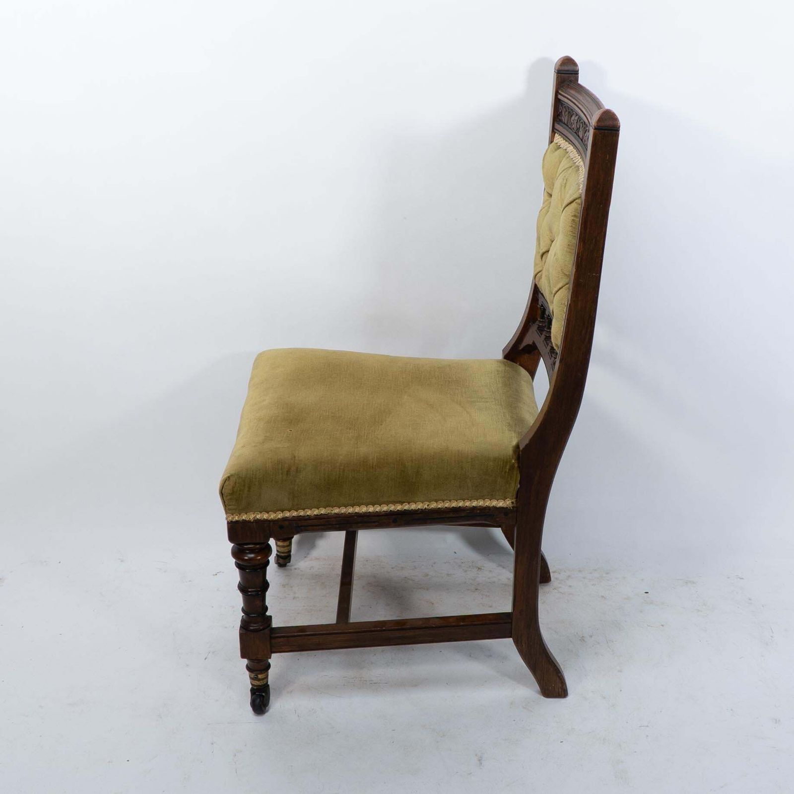 photo buy Charles Bevan Attr. A Set Of Five Gothic Revival Oak Dining Chairs & An Armchair