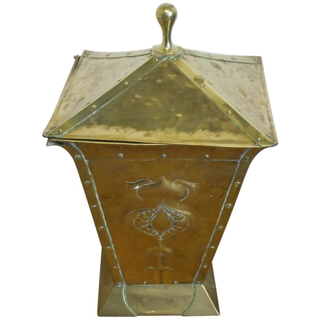 Birmingham Guild Of Handicraft, Attributed, An Art & Crafts, Brass Coal Bucket.