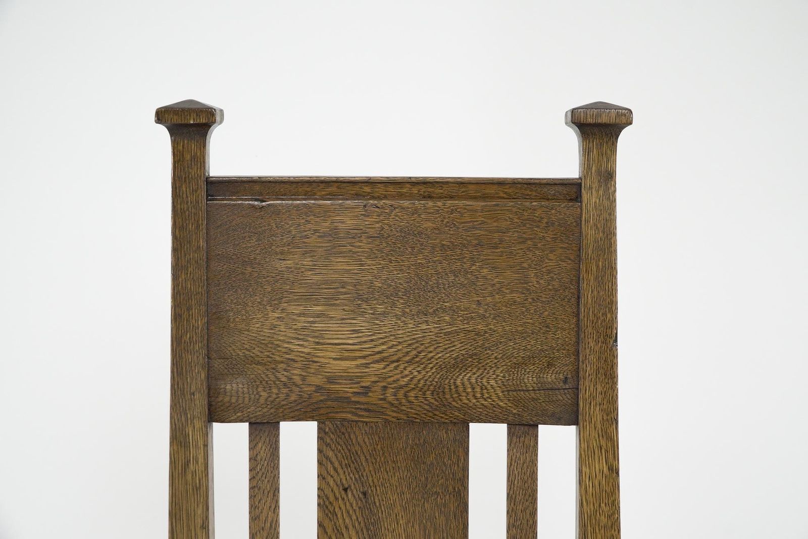 Norman & Stacey Attributed. An Arts And Crafts High With Shaped Back Oak Chair photo 1938.0