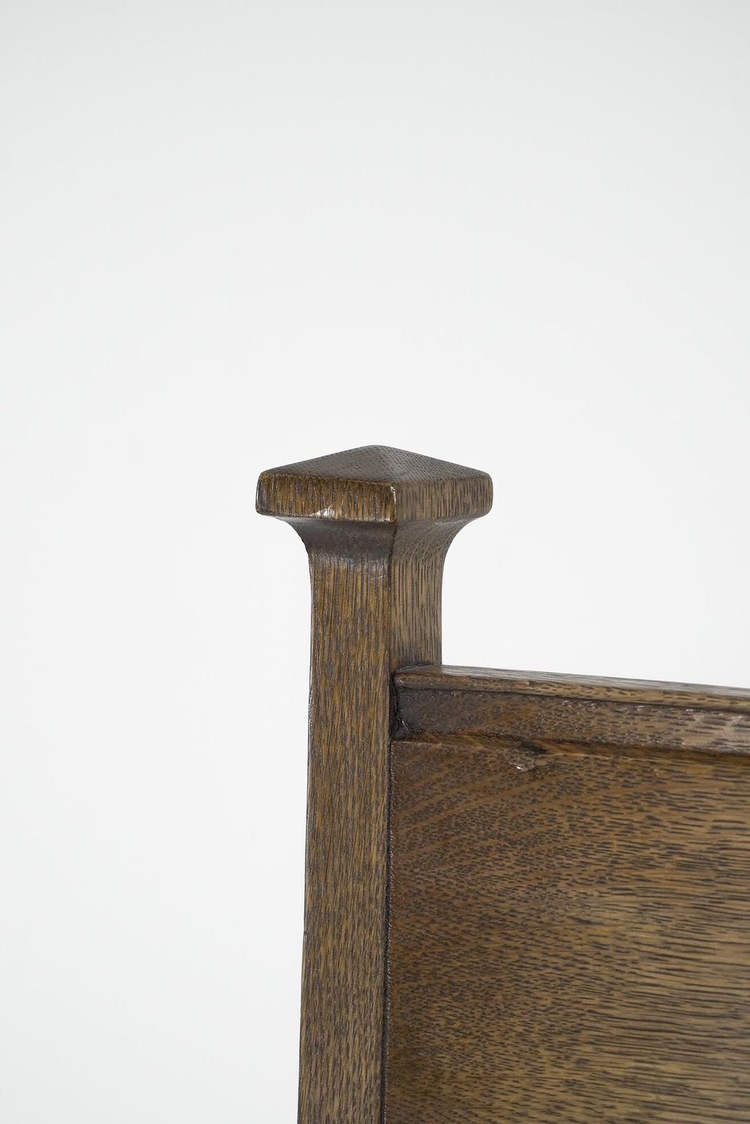 Norman & Stacey Attributed. An Arts And Crafts High With Shaped Back Oak Chair photo buy