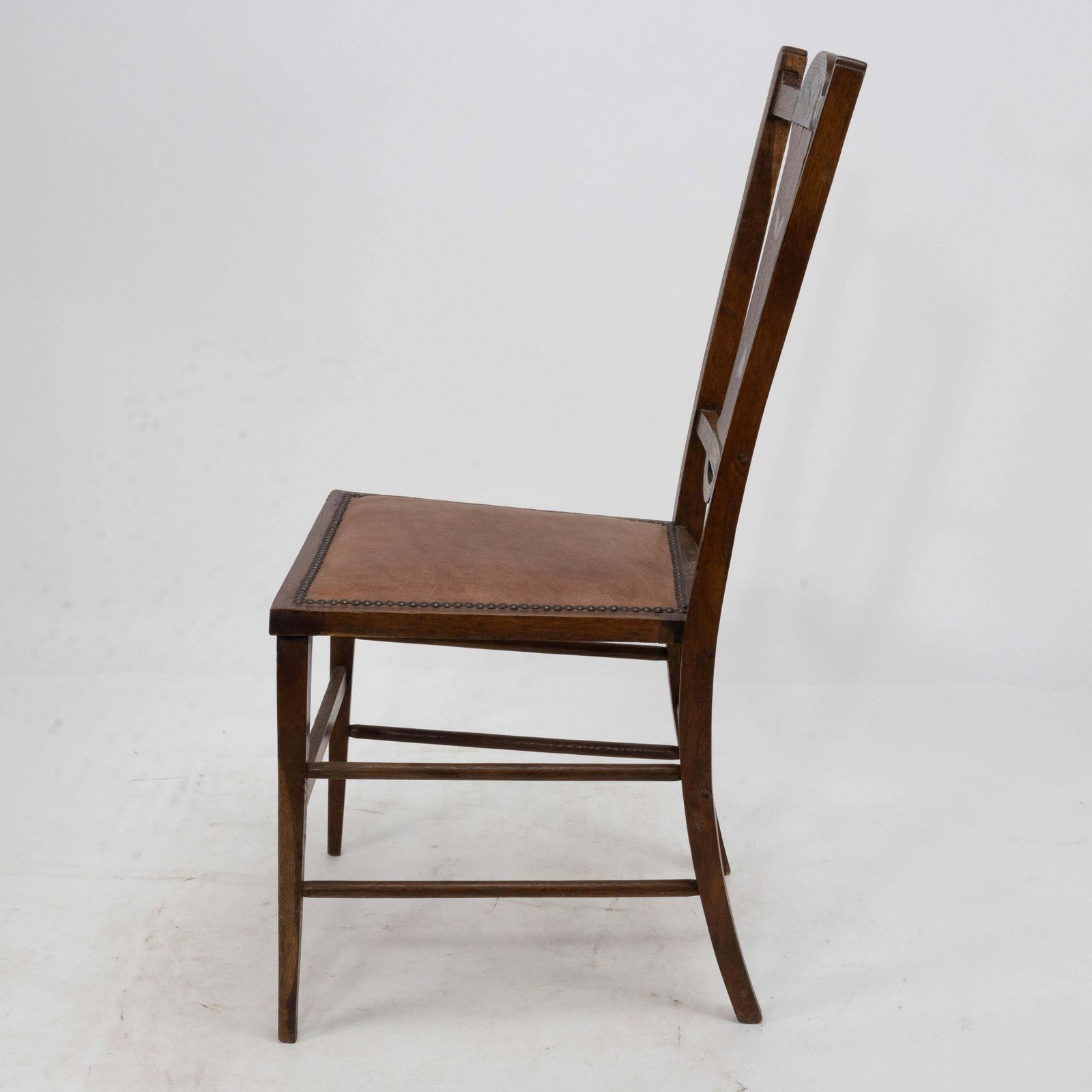 Waring & Gillow Probably. Arts & Crafts Side Chair With Ebony And Pewter Inlays photo Furniture