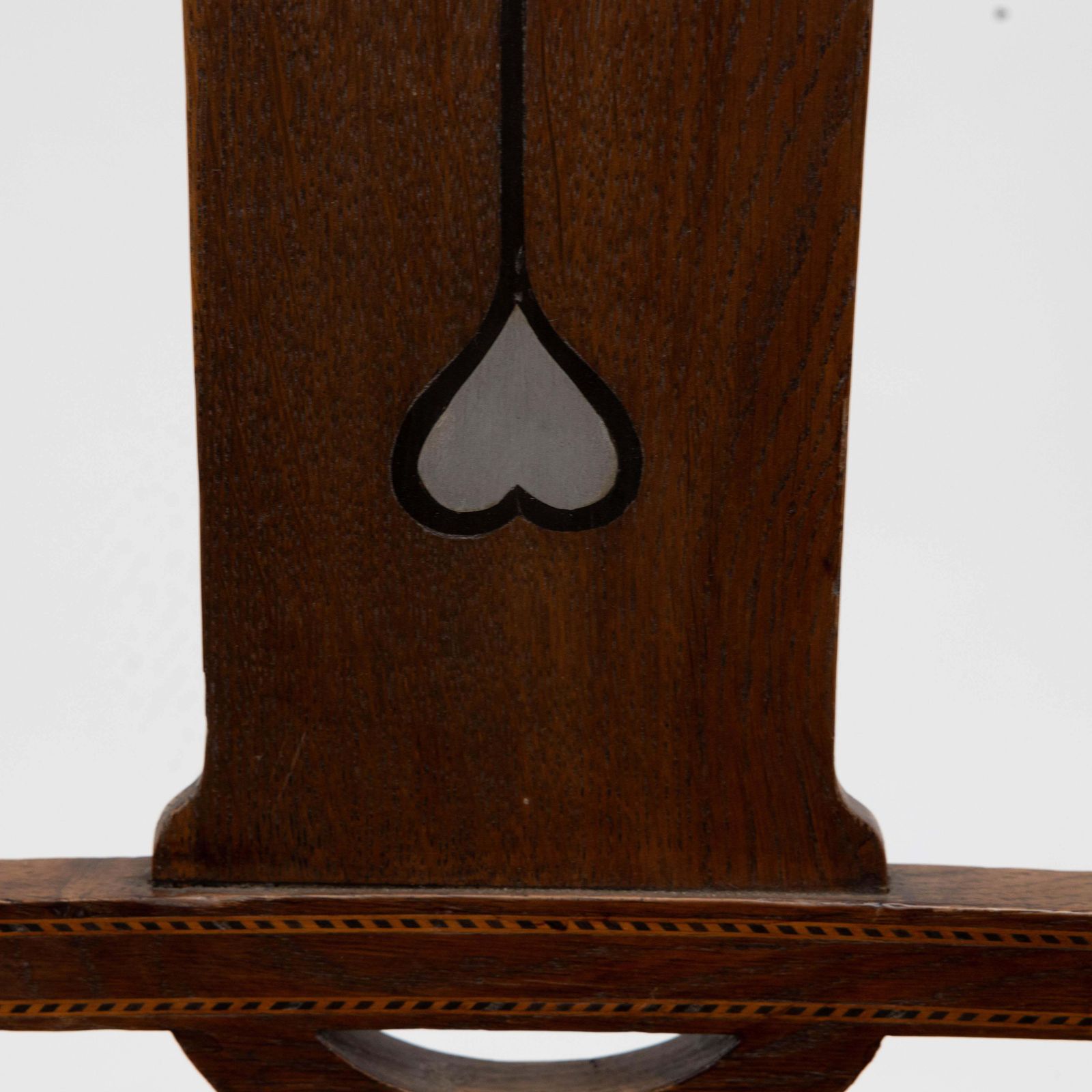 1100.0 Waring & Gillow Probably. Arts & Crafts Side Chair With Ebony And Pewter Inlays photo