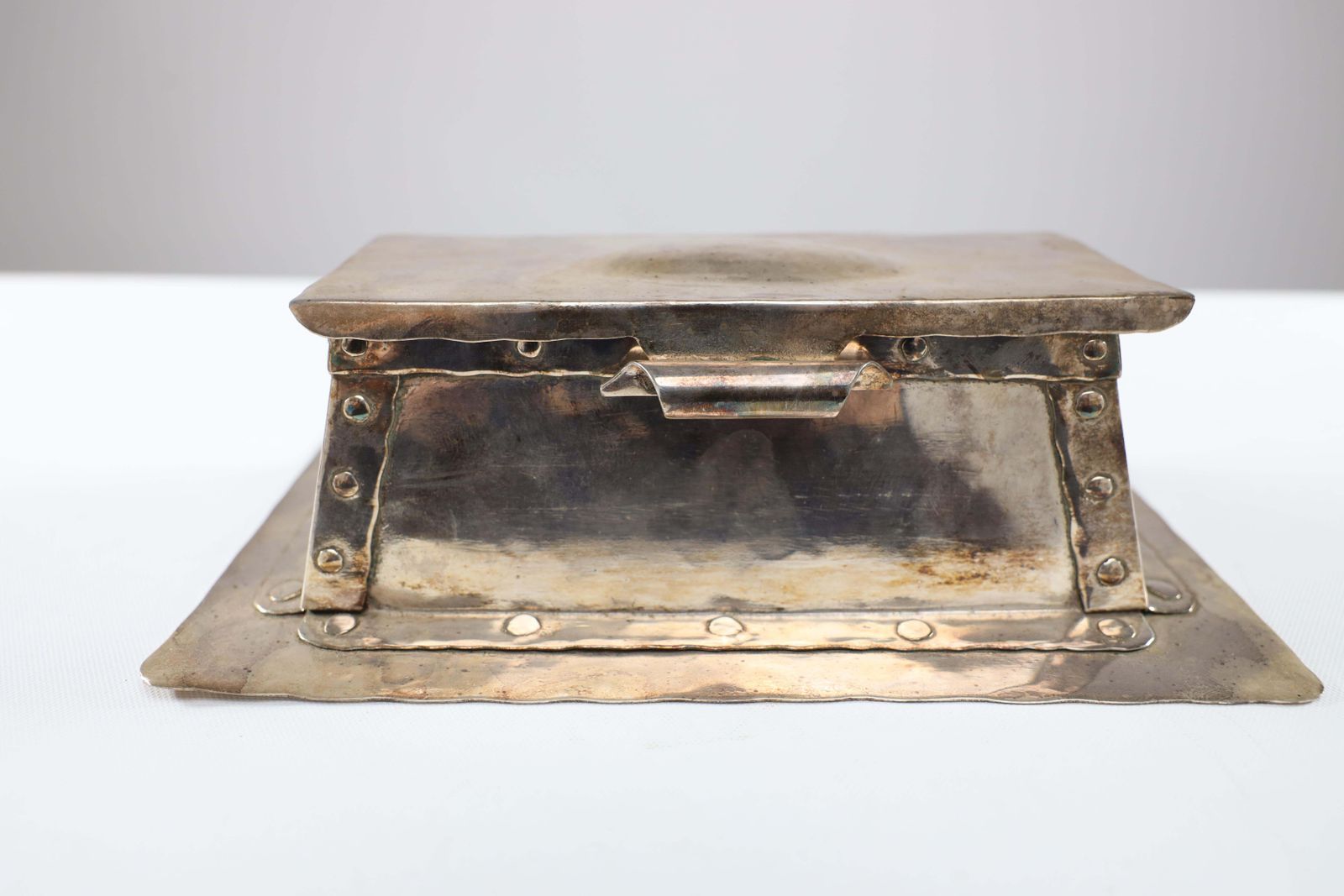 A J Seward Of Birmingham Arts And Crafts Hammered Electro Plated Double Inkstand photo furniture