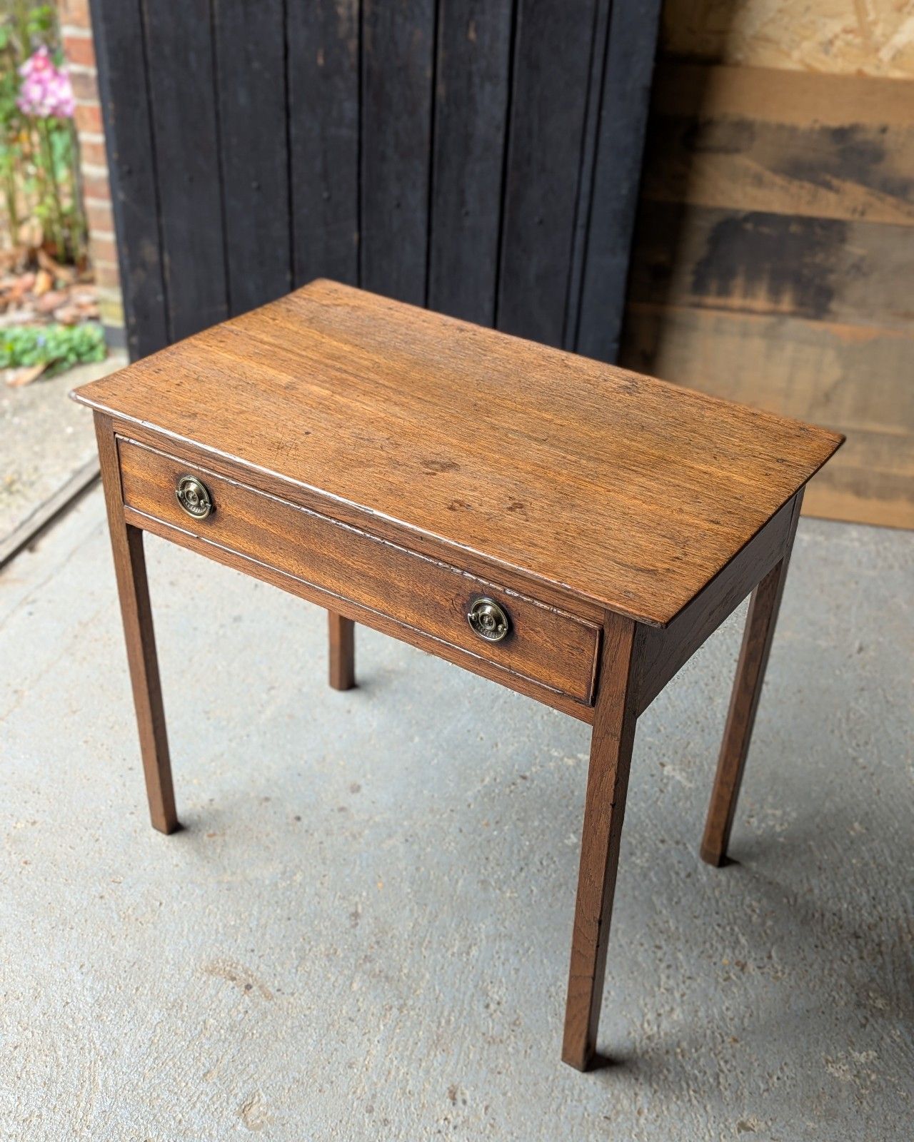 Antique Side Table (Delivery Available) Georgian Country Oak & Elm photo for sale