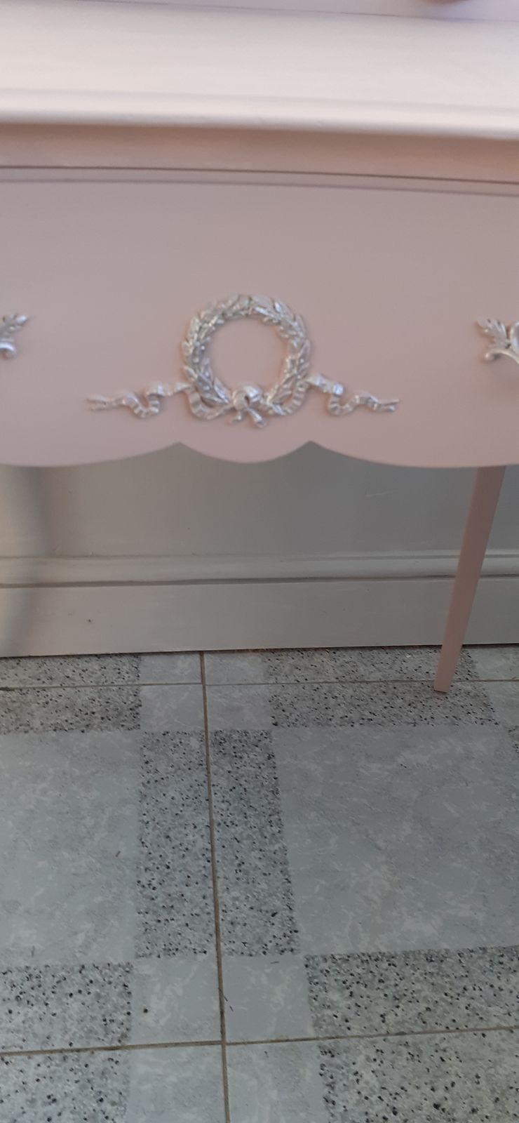 Beautiful Olympus Bedroom Set. Hand Finished In Rose Water And Silver With Glass Top. photo buy