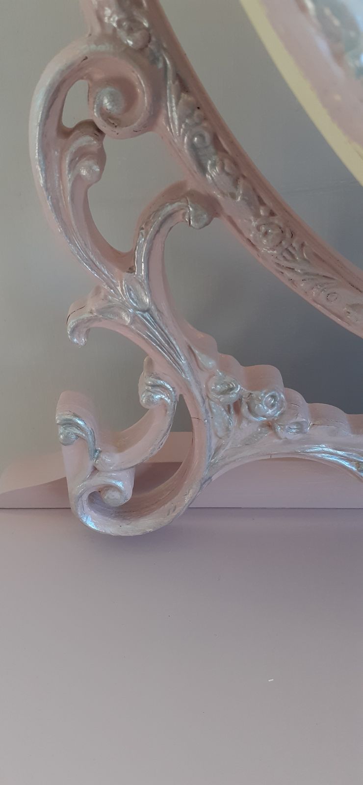 photo for sale Beautiful Olympus Bedroom Set. Hand Finished In Rose Water And Silver With Glass Top.