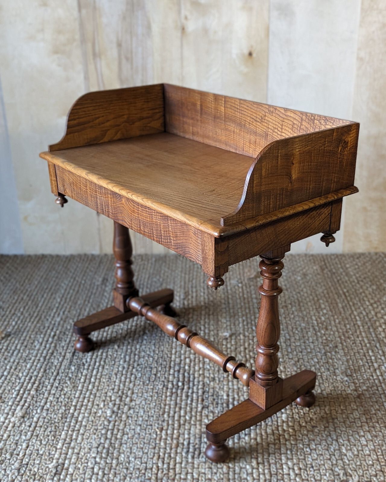 Antique Gothic Washstand (Delivery Available) Oak C1880 Desk Table photo furniture