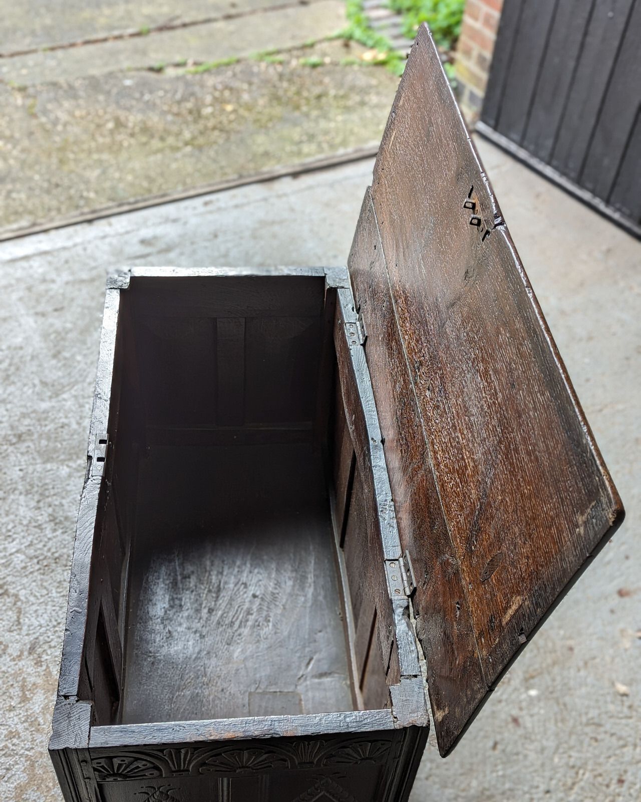 Antique Oak Coffer / Chest (Delivery Available) Mid 17thc photo 430.0
