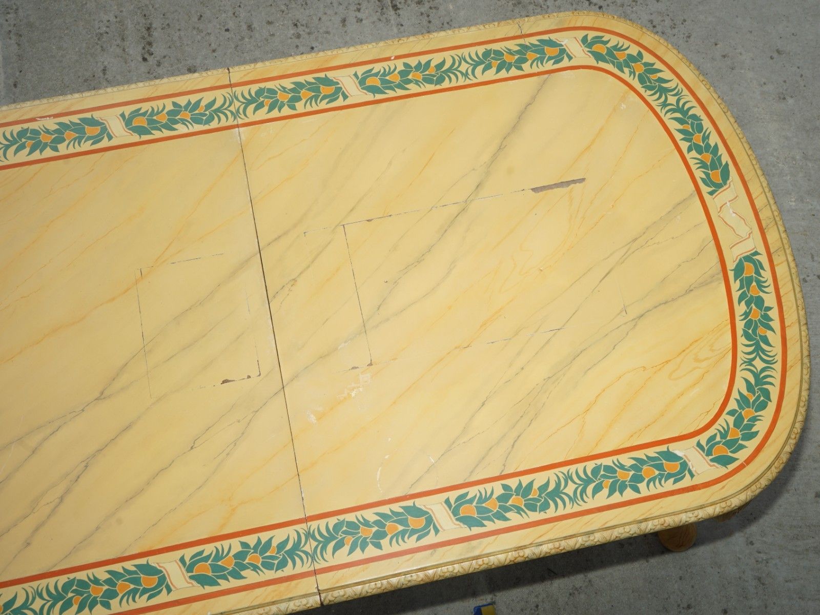 Period Hugely Extending Victorian Carved Walnut Faux Marble Painted Dining Table photo vinterior