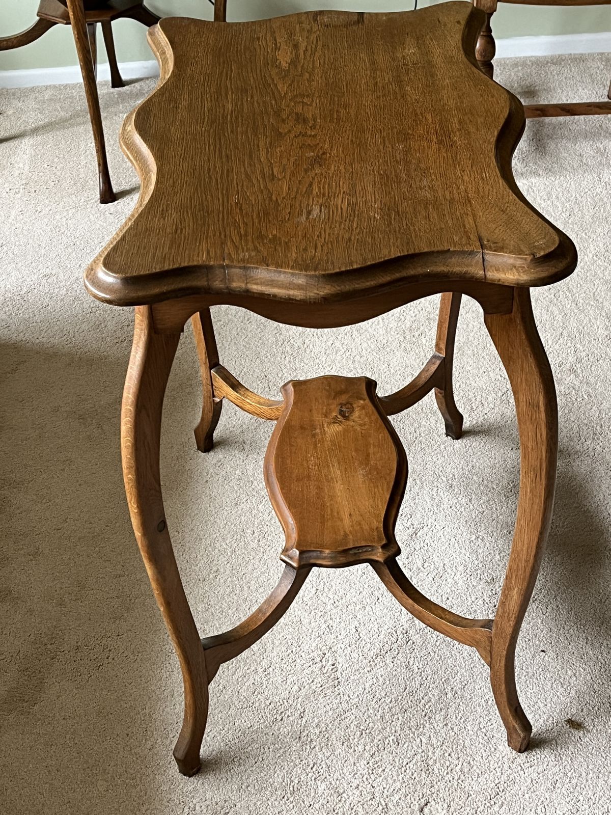 Antique Mahogany Occasional Table: 70cm H, 70cm W, 48 D photo for sale