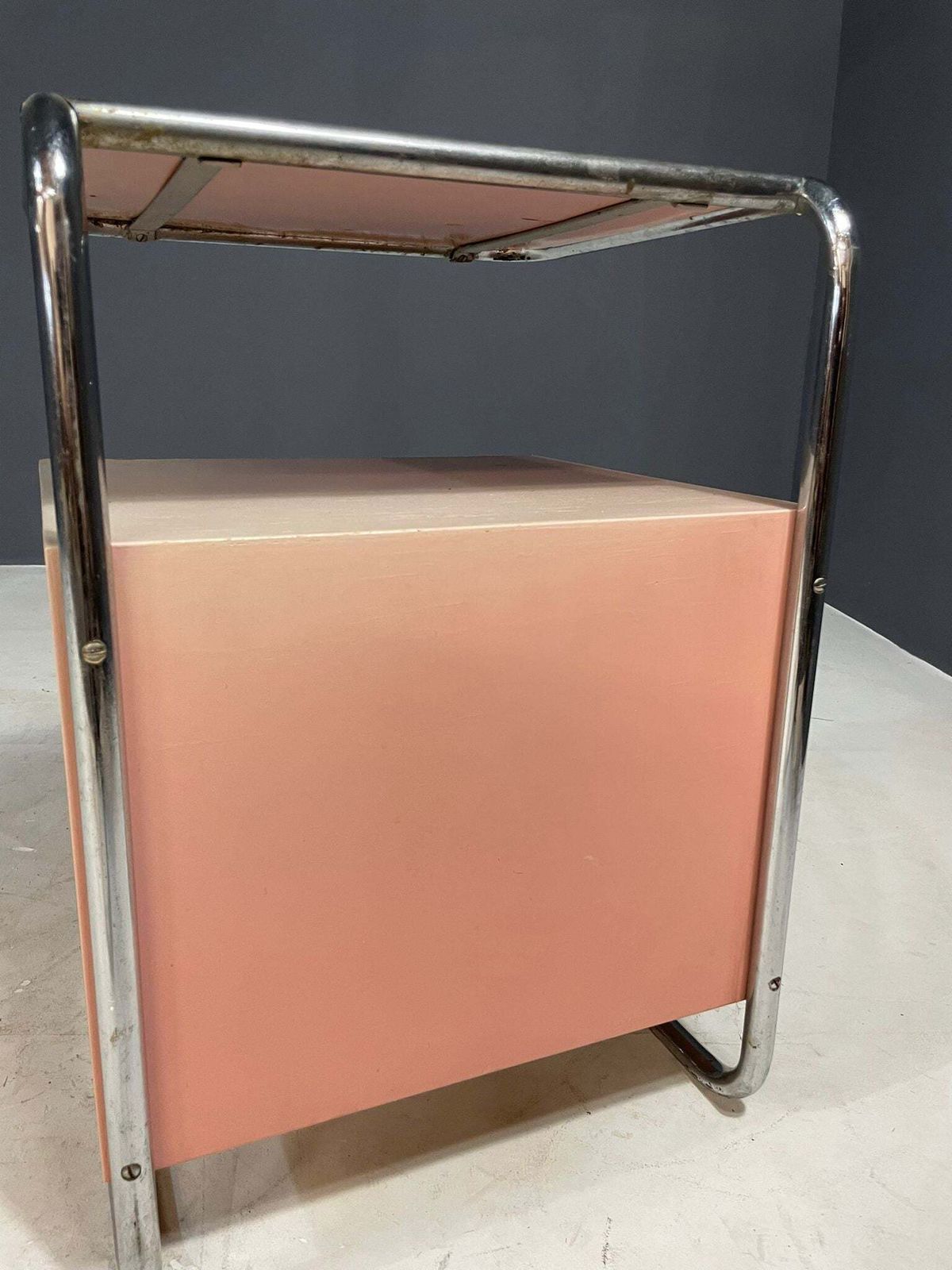 Kovona Bauhaus Style Bedside Table, 1950s, Czechoslovakia photo 596.0
