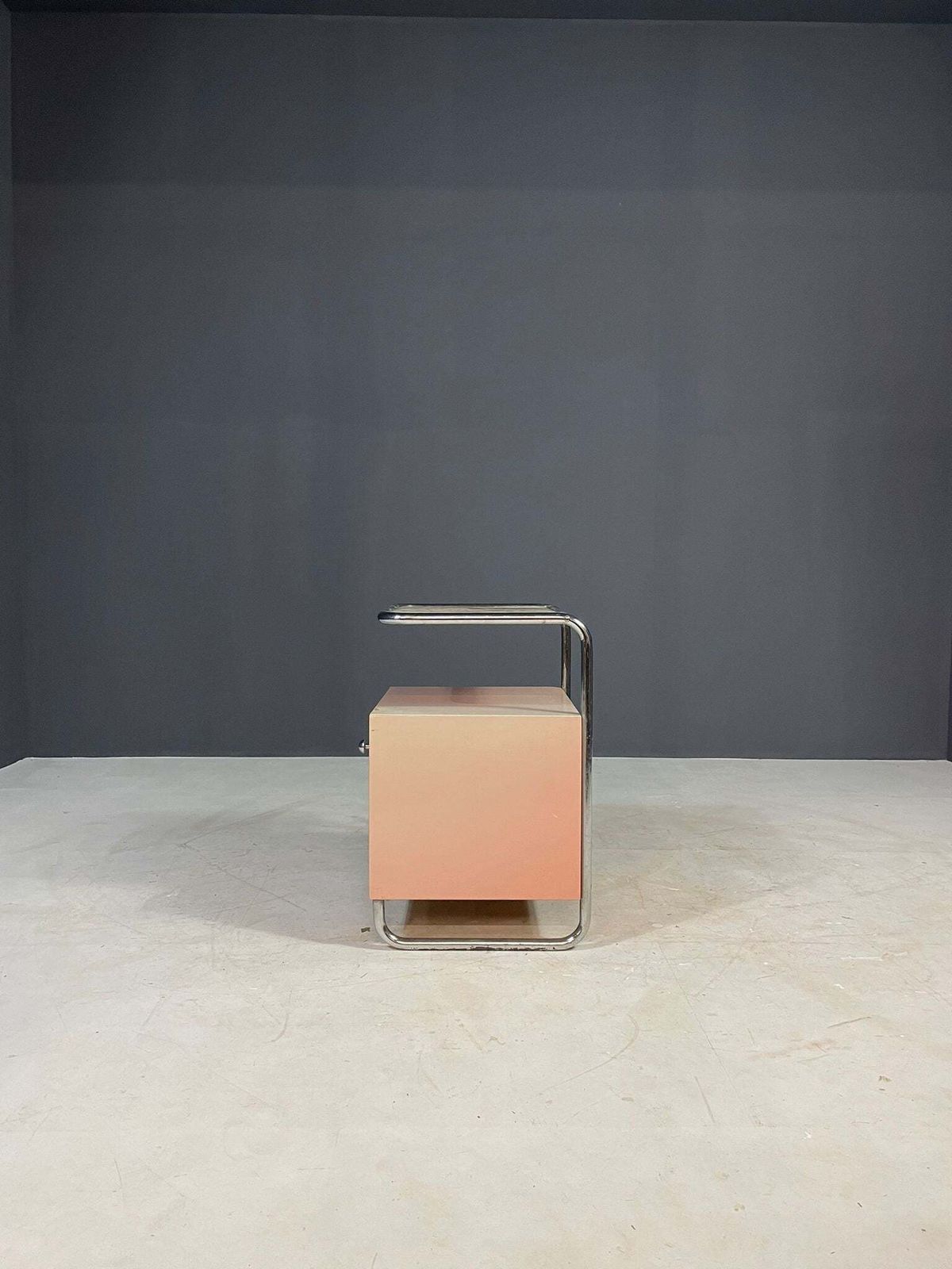 Furniture Kovona Bauhaus Style Bedside Table, 1950s, Czechoslovakia photo