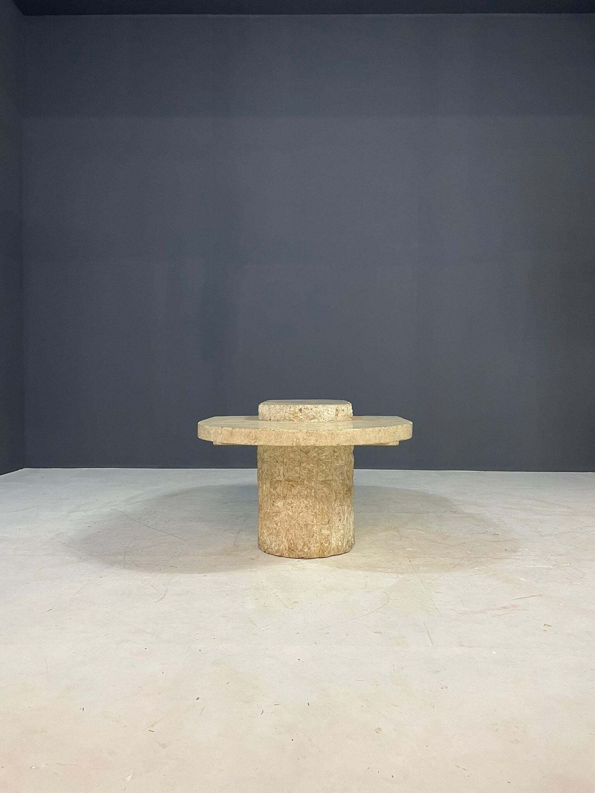 Mactan/Fossil Stone Coffee Table, Magnussen Ponte, 1980s photo furniture