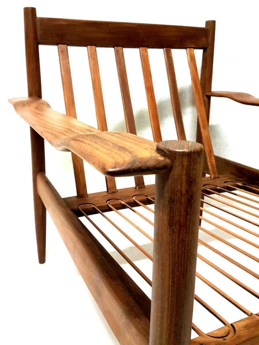 Mid Century Danish Leather & Teak Lounge Chair photo Furniture