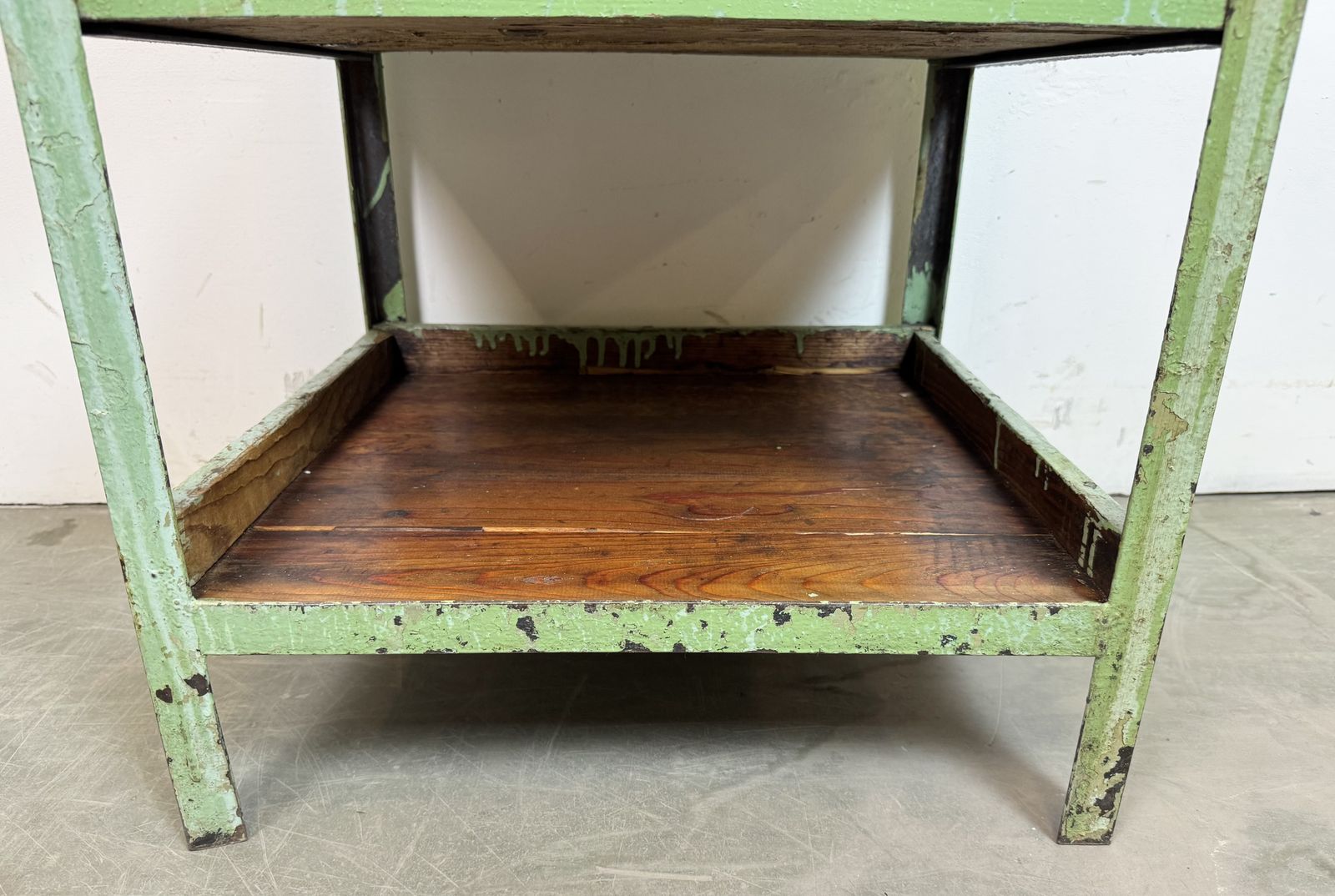 Green Industrial Shelf, 1960s, Iron photo furniture