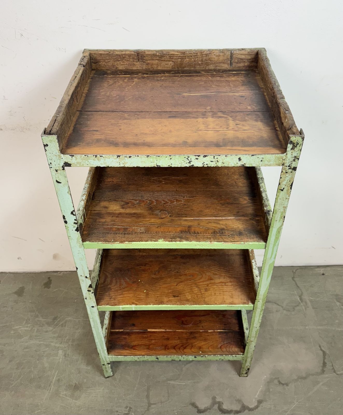 Green Industrial Shelf, 1960s, Iron photo Furniture