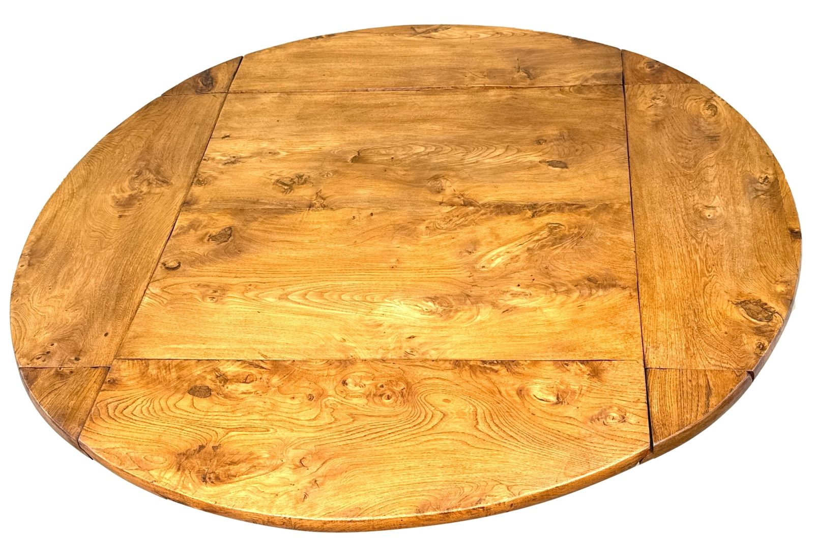Rare 19th Century French Provincial Elm Dropleaf Centre Table (France, Circa 1850) photo for sale
