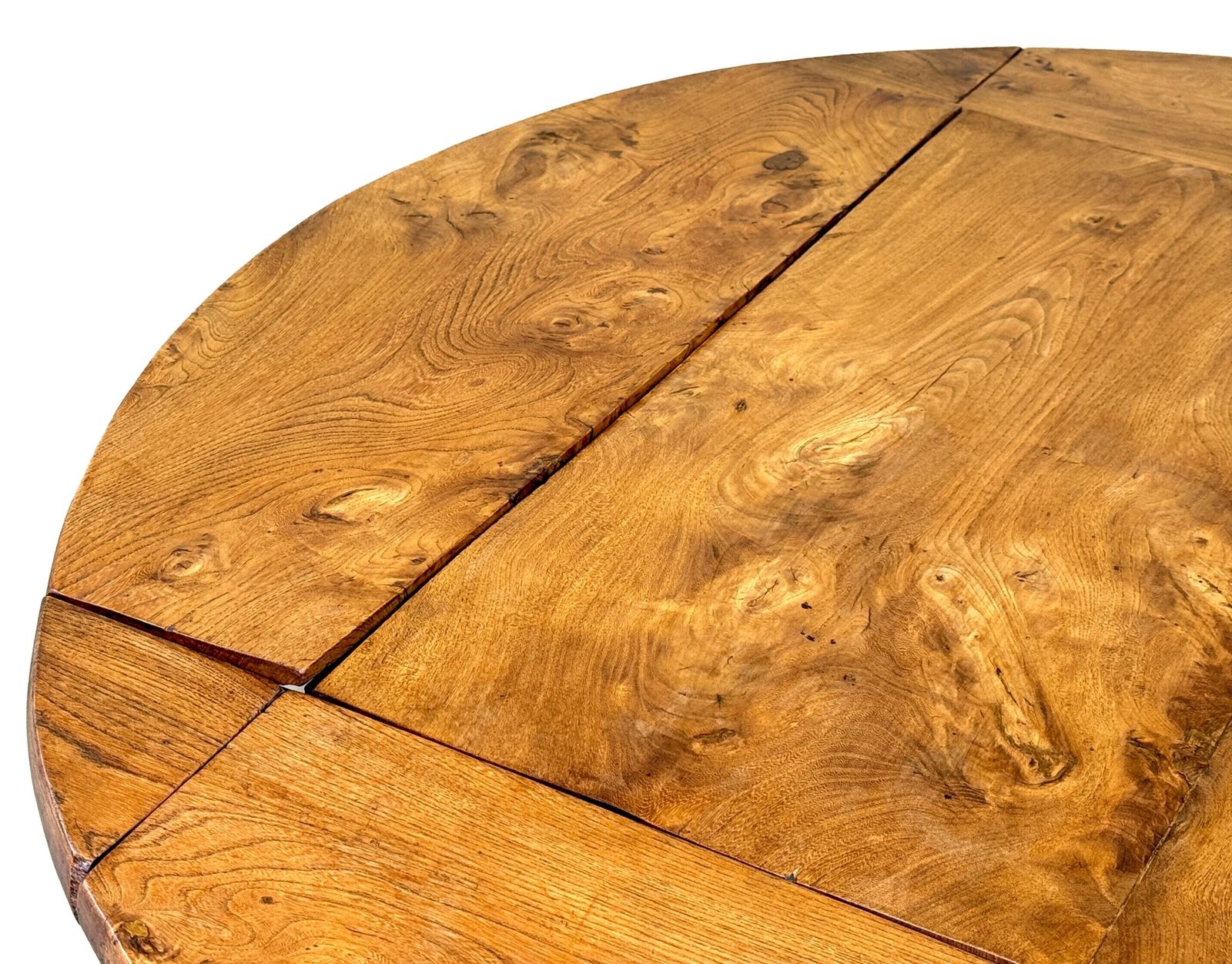Rare 19th Century French Provincial Elm Dropleaf Centre Table (France, Circa 1850) photo vinterior