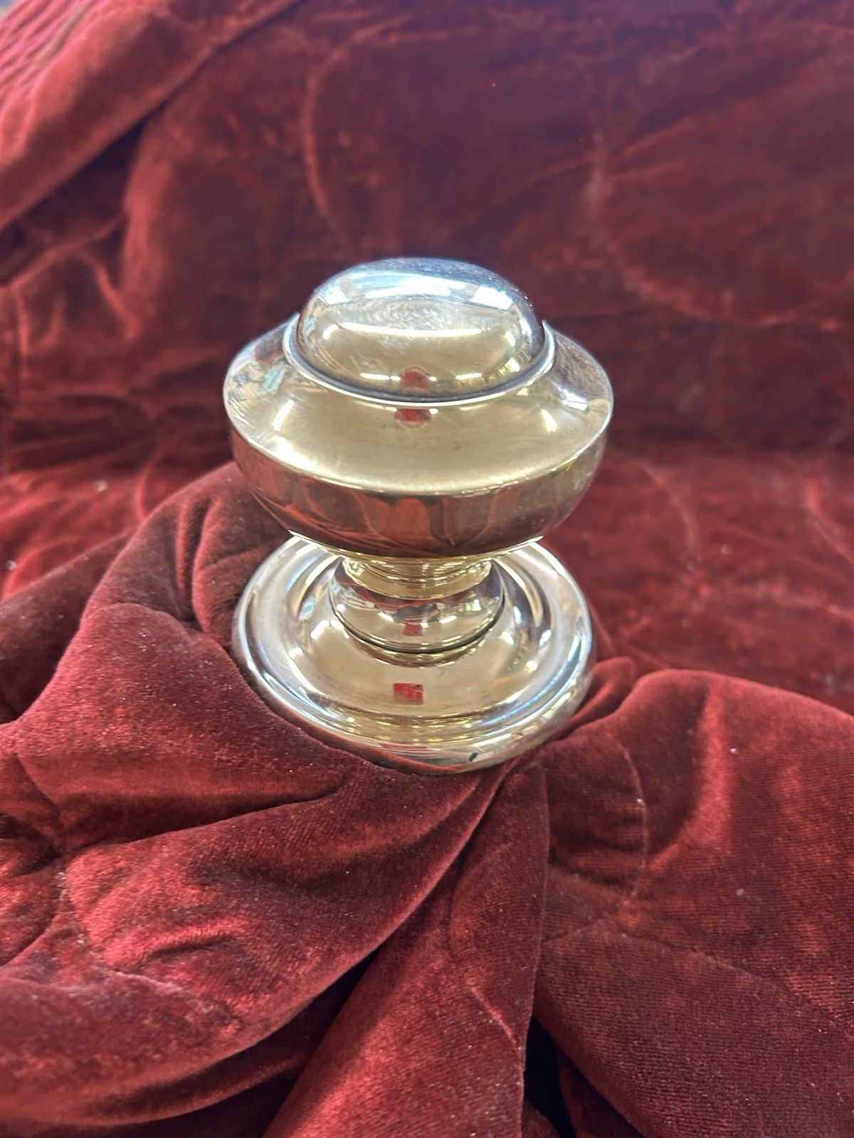 Antique Brass Front Door Knob Pull Handle Reclaimed Period Victorian Old Metal photo vinterior