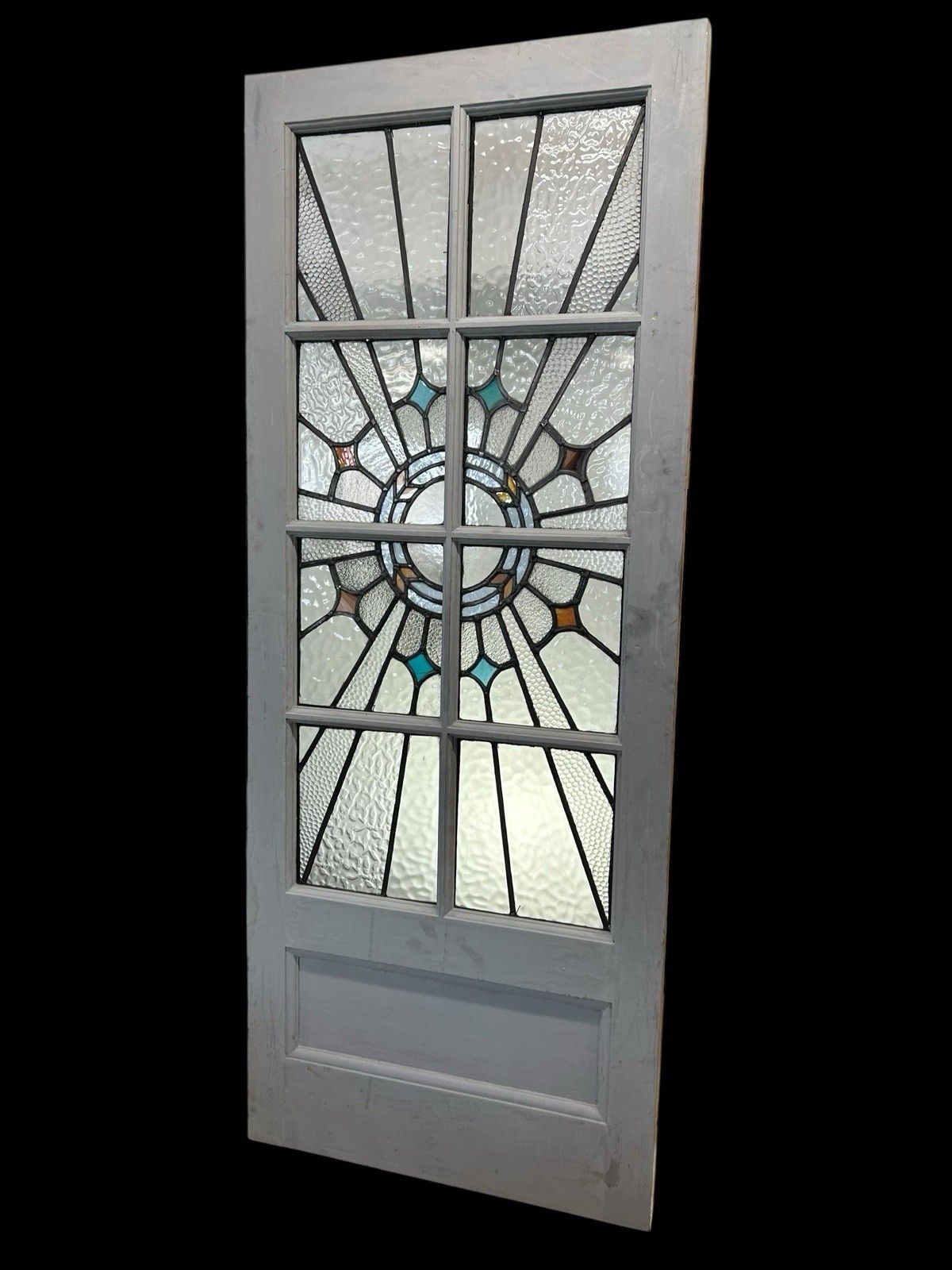 Art Deco Stained Glass Vestibule Internal Door Period Reclaimed Antique 20s 30s photo for sale